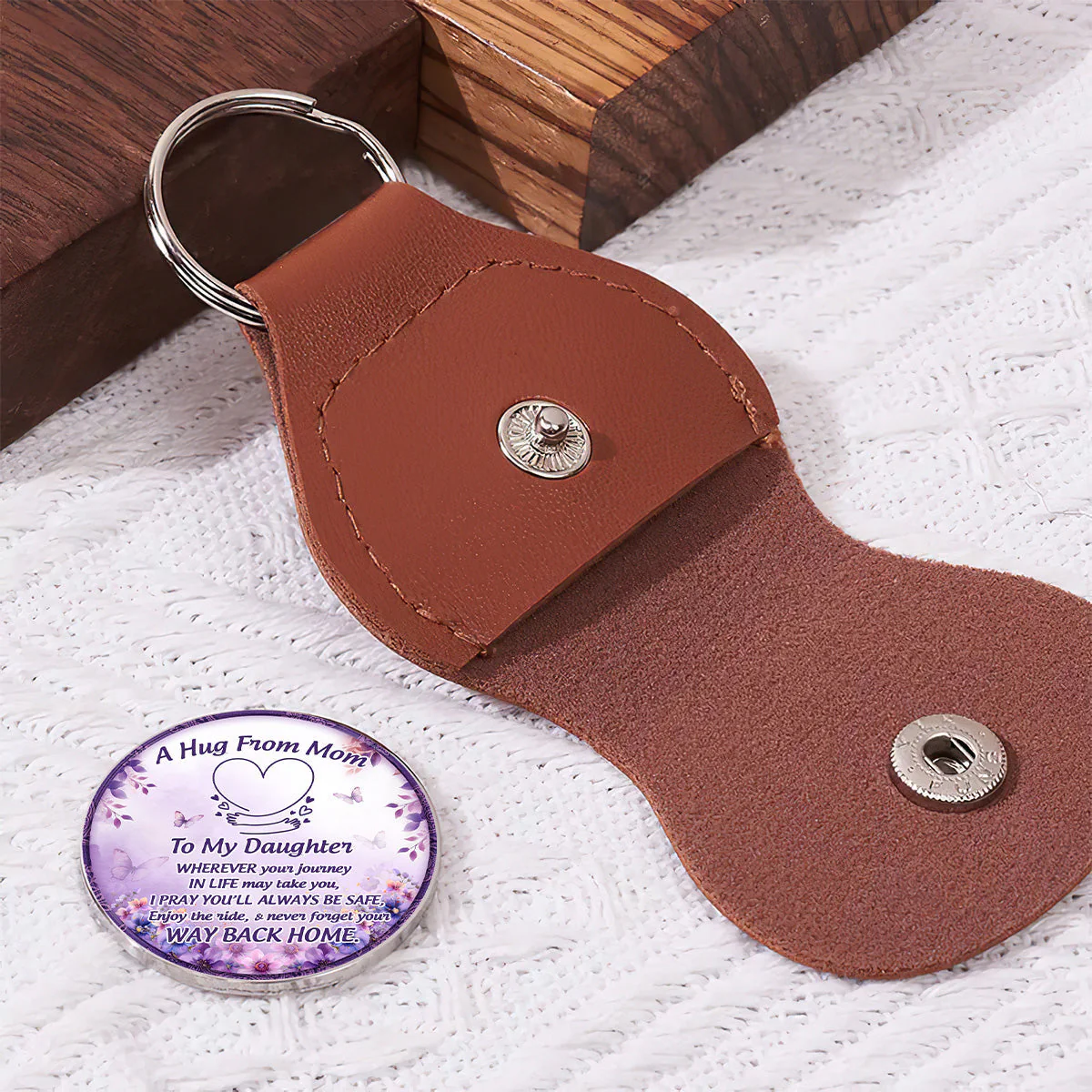 Pray You'll Always Be Safe, My Daughter - Personalized Pocket Hug - Christian Gift For Daughter BA01 - Image 2