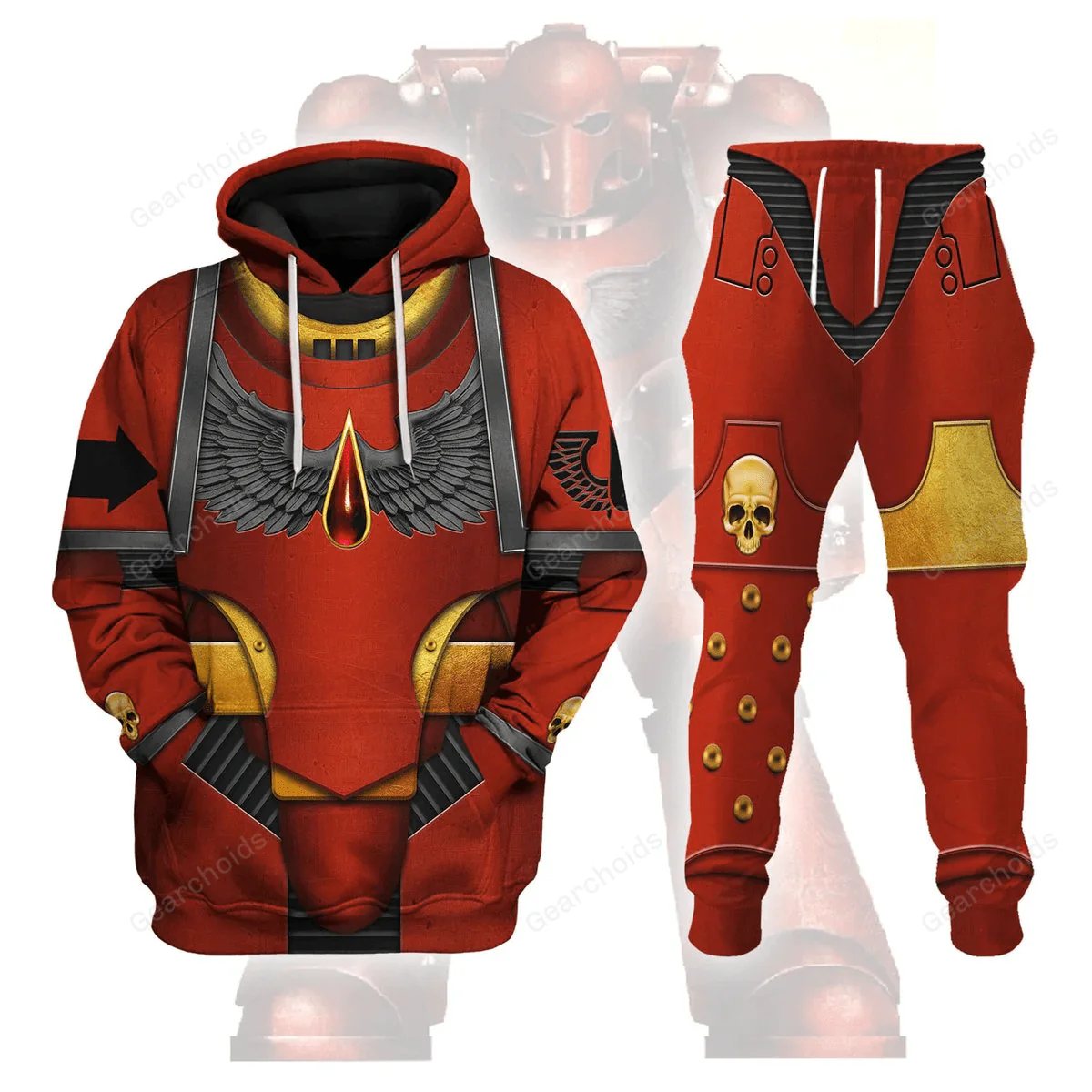 Pre-Heresy Blood Angels in Mark IV Maximus Power Armor - Costume Cosplay Hoodie Sweatshirt Sweatpants CSWRH192