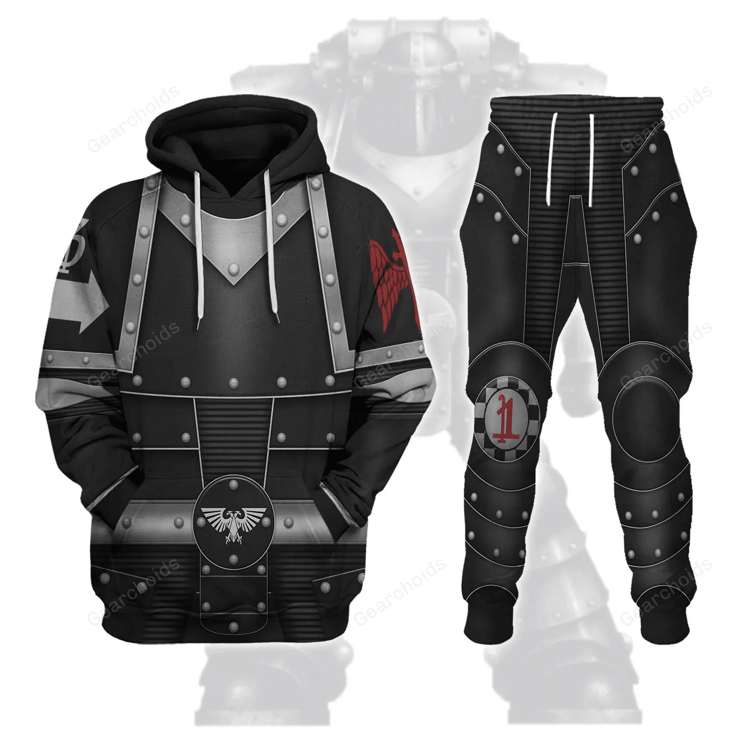 Pre-Heresy Dark Angels in Mark II Crusade - Costume Cosplay Hoodie Sweatshirt Sweatpants CSWRH155