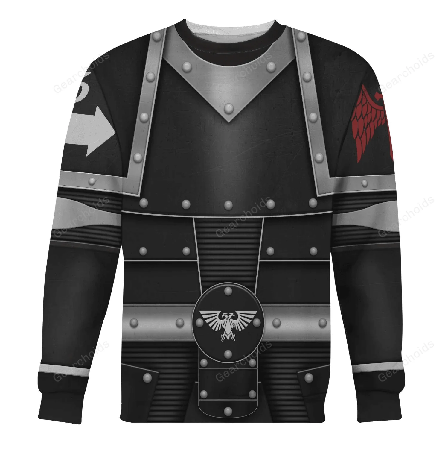 Pre-Heresy Dark Angels in Mark II Crusade - Costume Cosplay Hoodie Sweatshirt Sweatpants CSWRH155 - Image 5