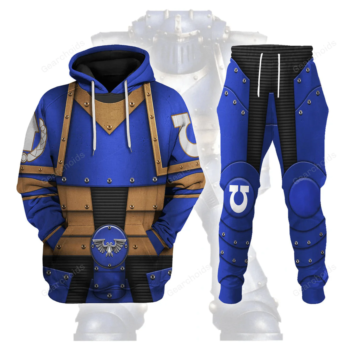 Pre-Heresy Ultramarines Legion In Mark II Crusade - Costume Cosplay Hoodie Sweatshirt Sweatpants CSWRH151
