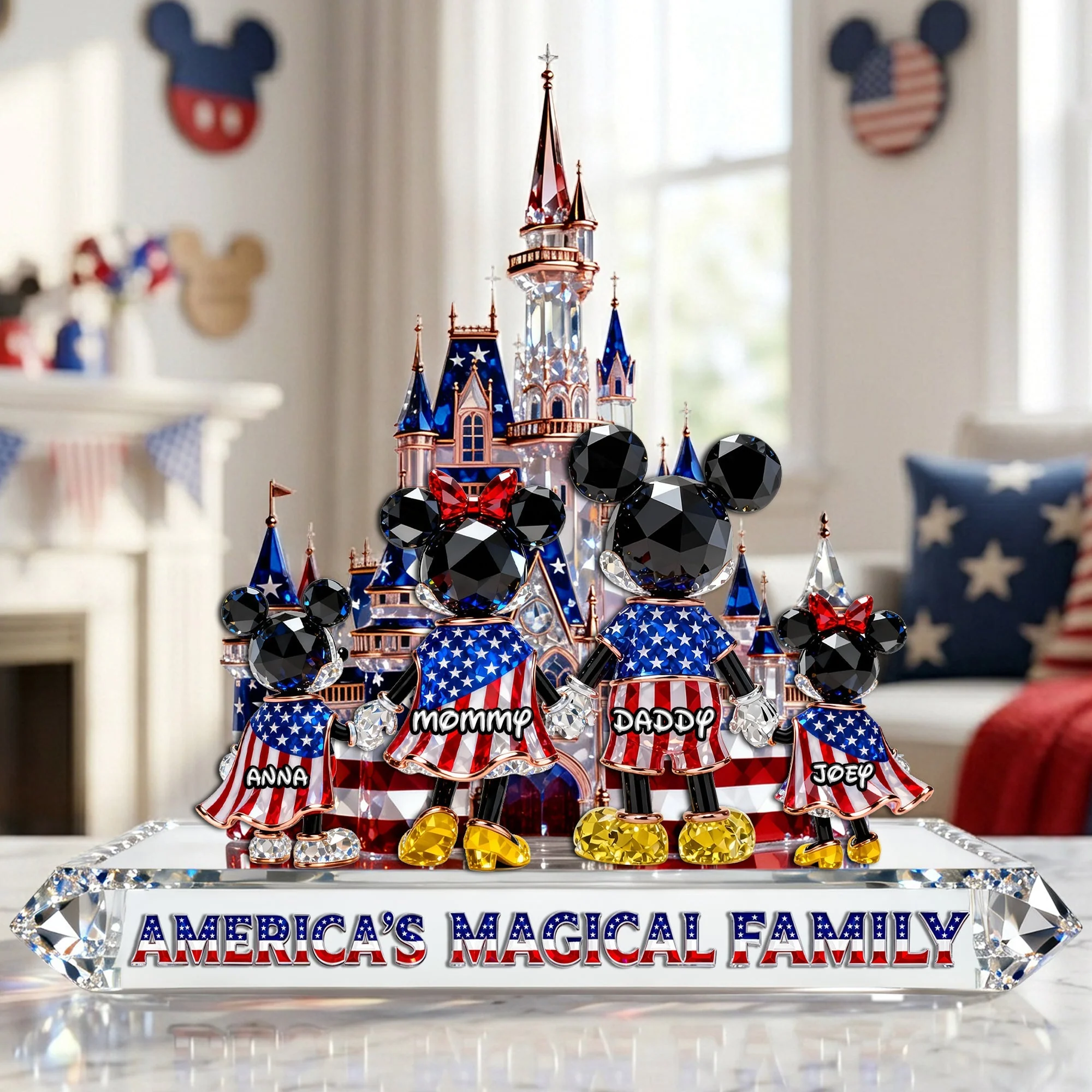 Proud 250 Years Of America  - Personalized Acrylic Plaque - Gift For Patriot Family - MkMo