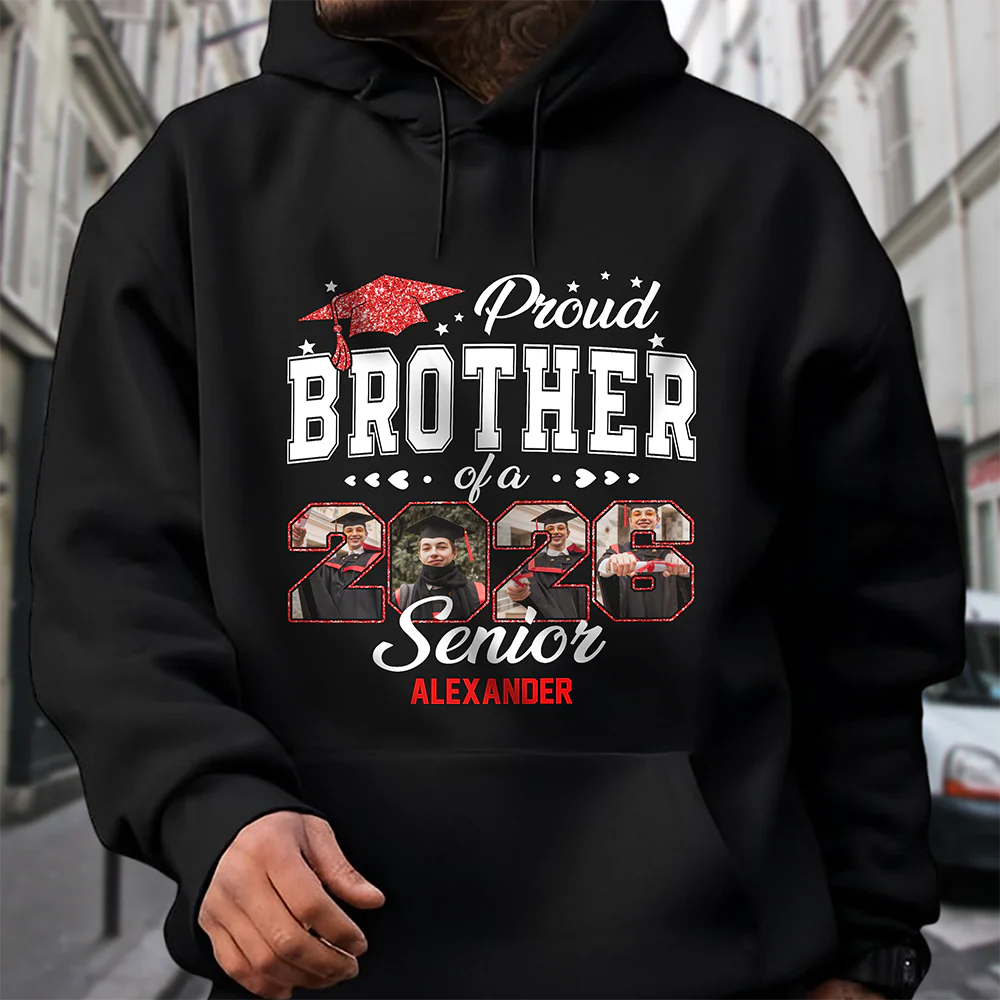 Proud Family Of A 2026 Senior Graduation - Personalized Shirt - Gift For Graduates - Image 5