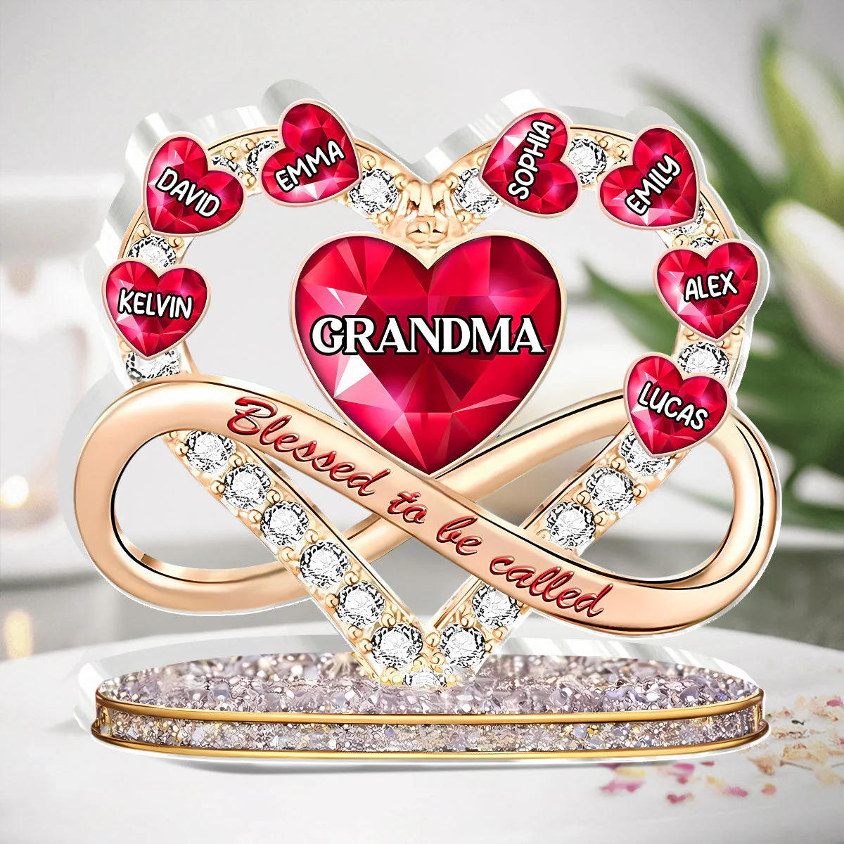Proud To Be Called Grandma - Personalized Custom Shaped Acrylic Plaque - Christian Gift For Grandma BA01 - Image 4