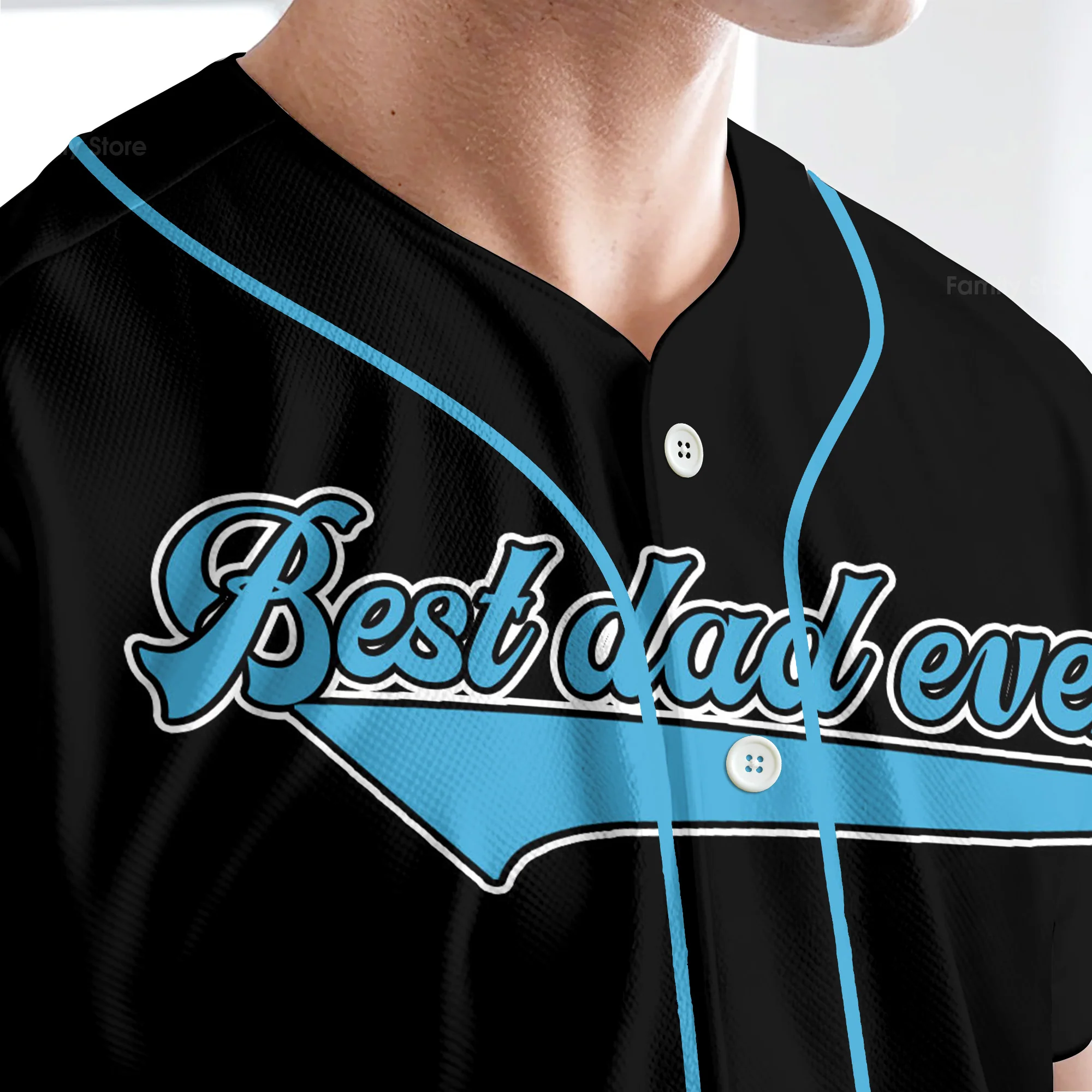 PT DrBa Best Dad Ever - Personalized Baseball Jersey - Christant Gift For Him - Gift for Dad | CL03 - Image 4