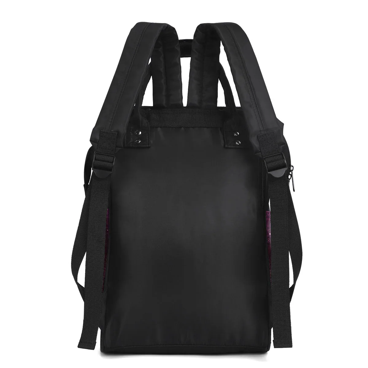 Purple Floral Black Queen - Personalized Duckbilled Backpack - Gift for Black Women | HD95 - Image 3