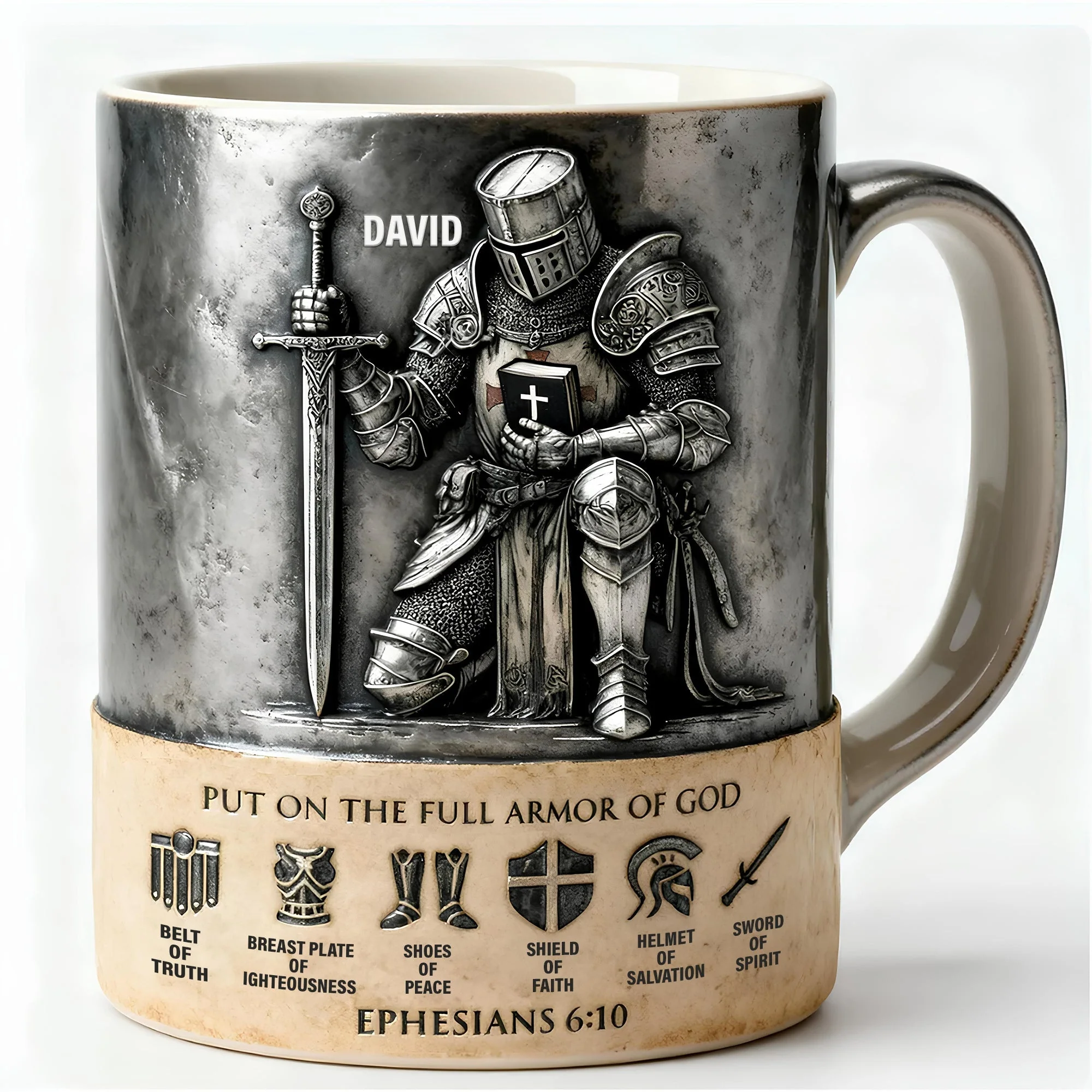 Put On The Full Amor Of God - Personalized Mug - Gift For Christians | NL122 - Image 4