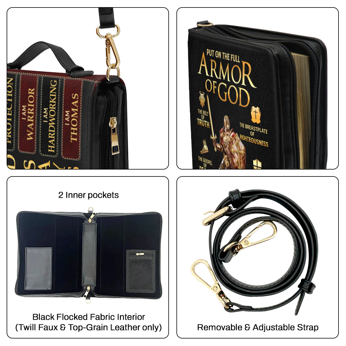 Put On The Full Armor Of God - Personalized Bible Cover - Image 3