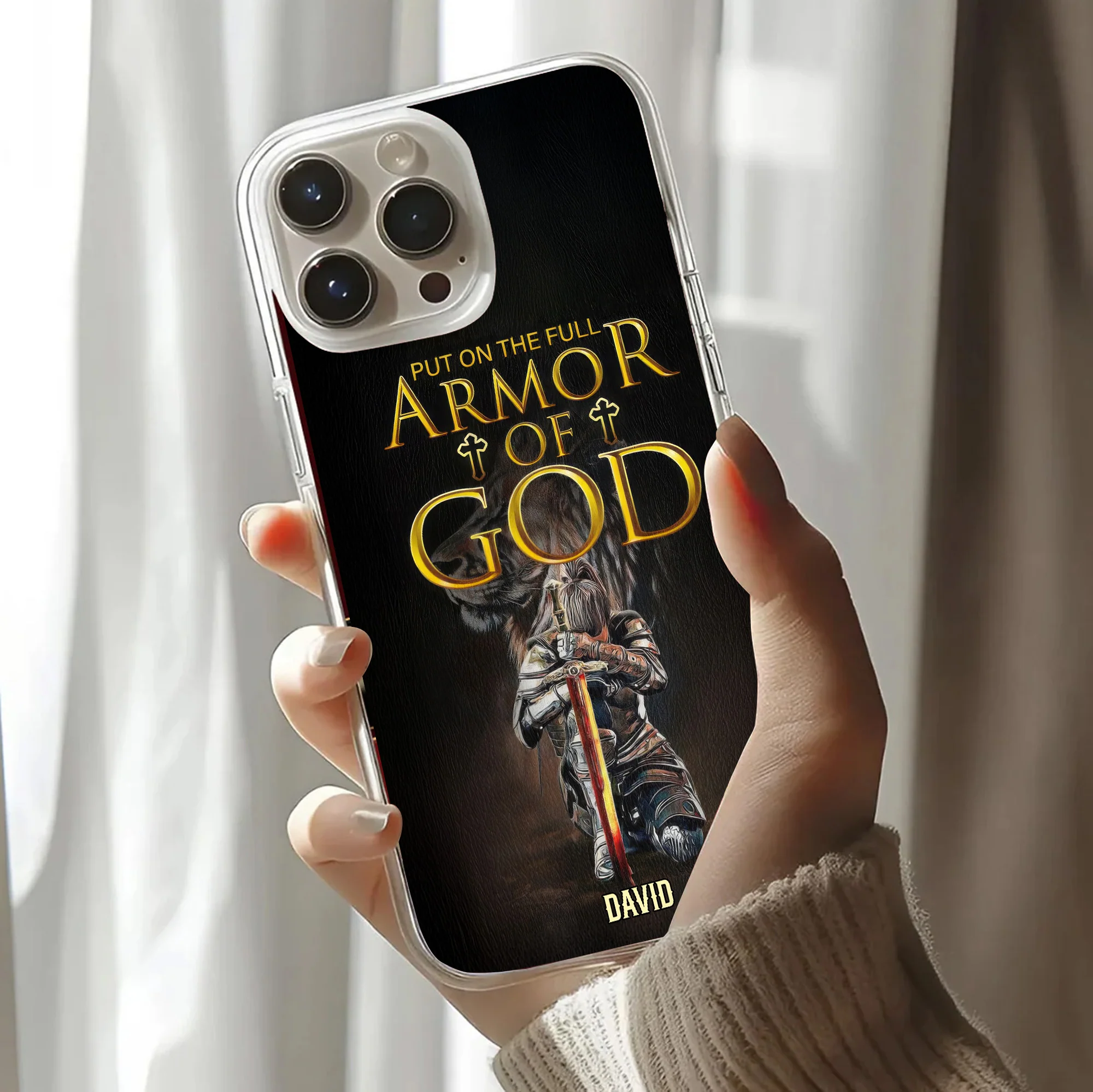Put On The Full Armor Of God - Personalized Phone Case TD118 - Image 3