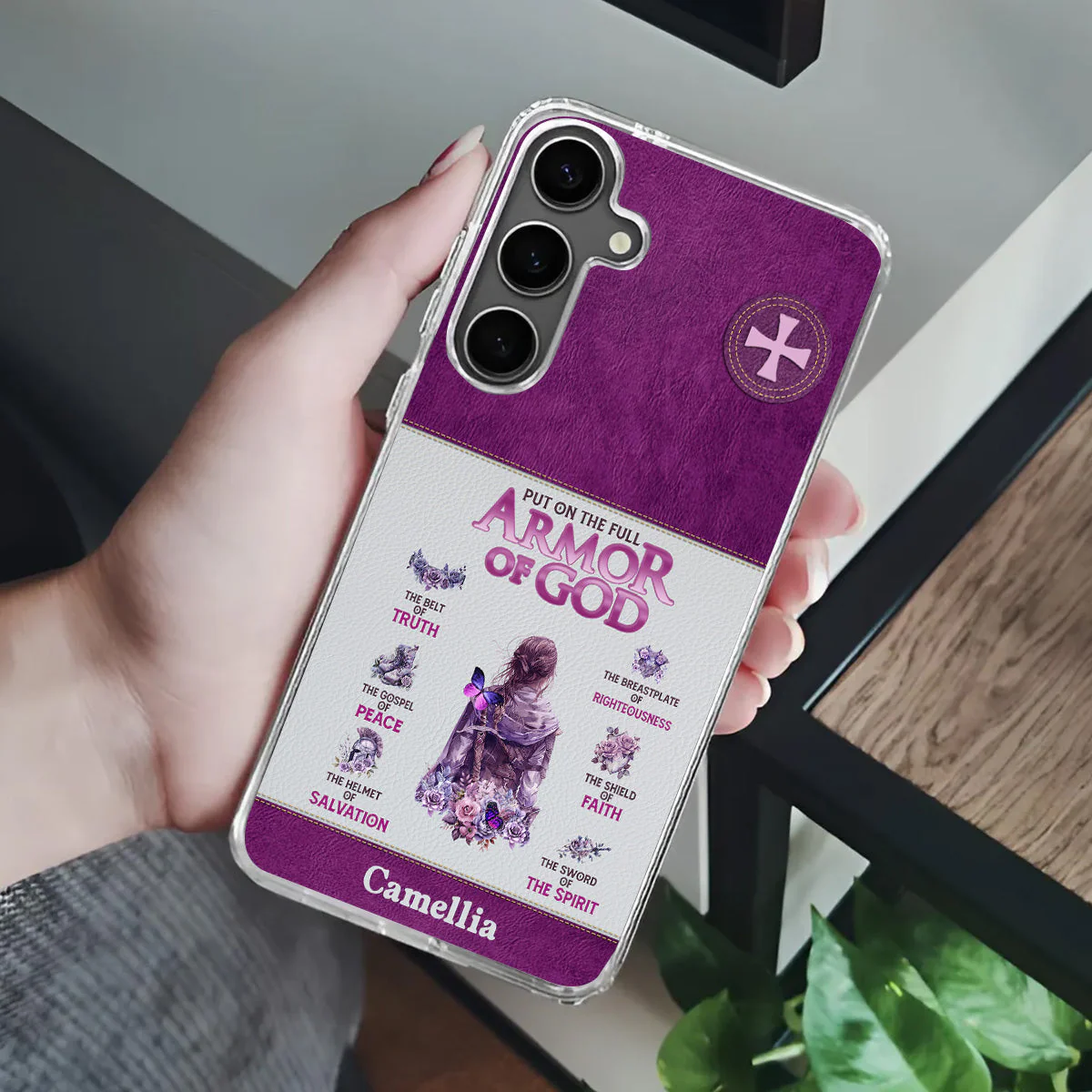 Put On The Full Armor Of God - Personalized Phone Case TD118 - Image 3