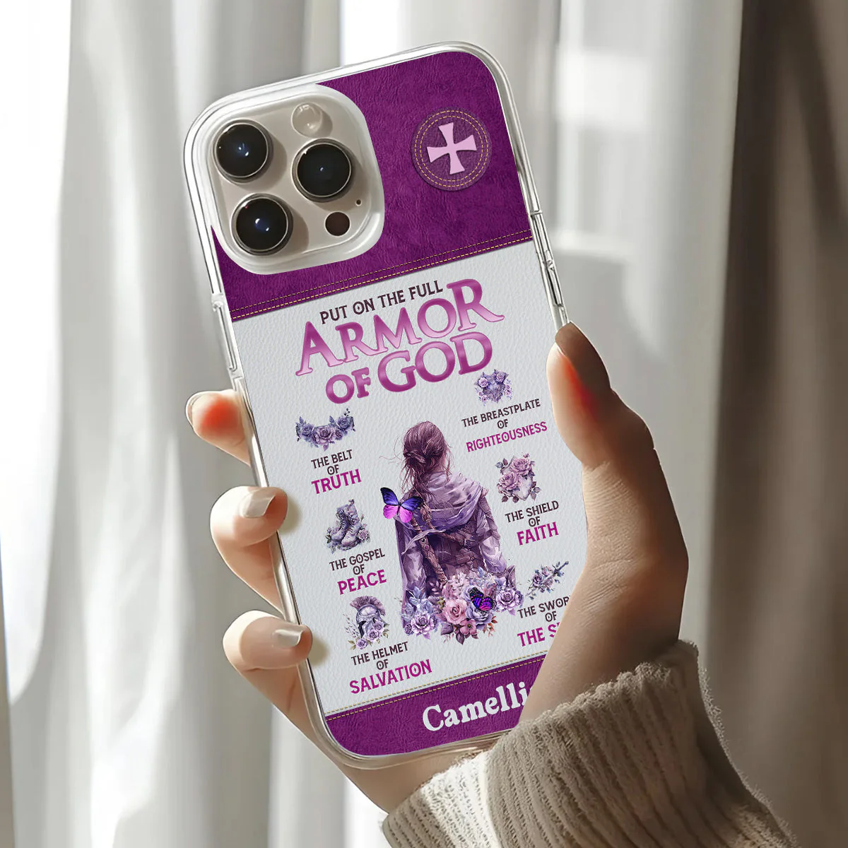 Put On The Full Armor Of God - Personalized Phone Case TD118 - Image 4