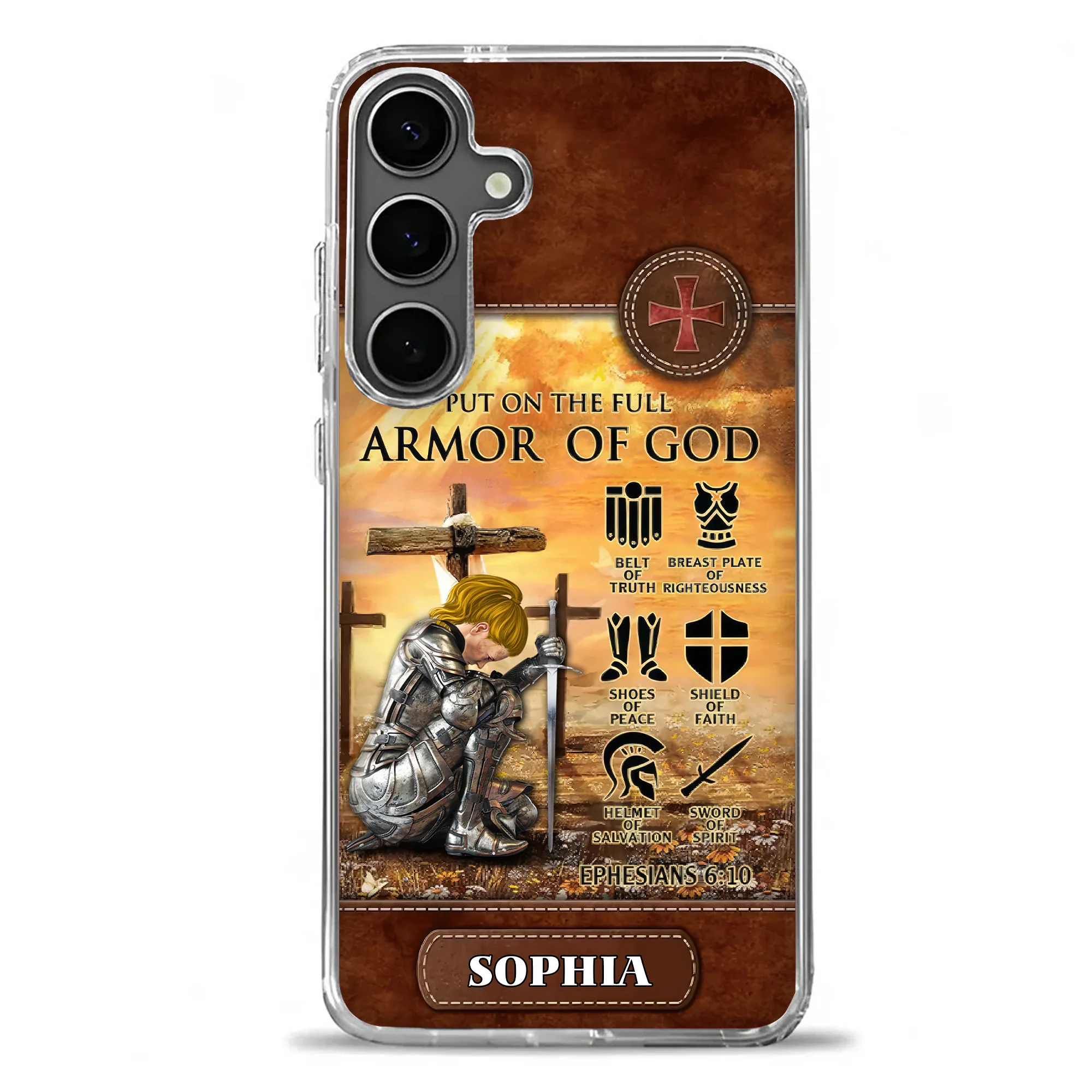 Put On The Full Armor Of God - Personalized Phone Case TD118 - Image 2