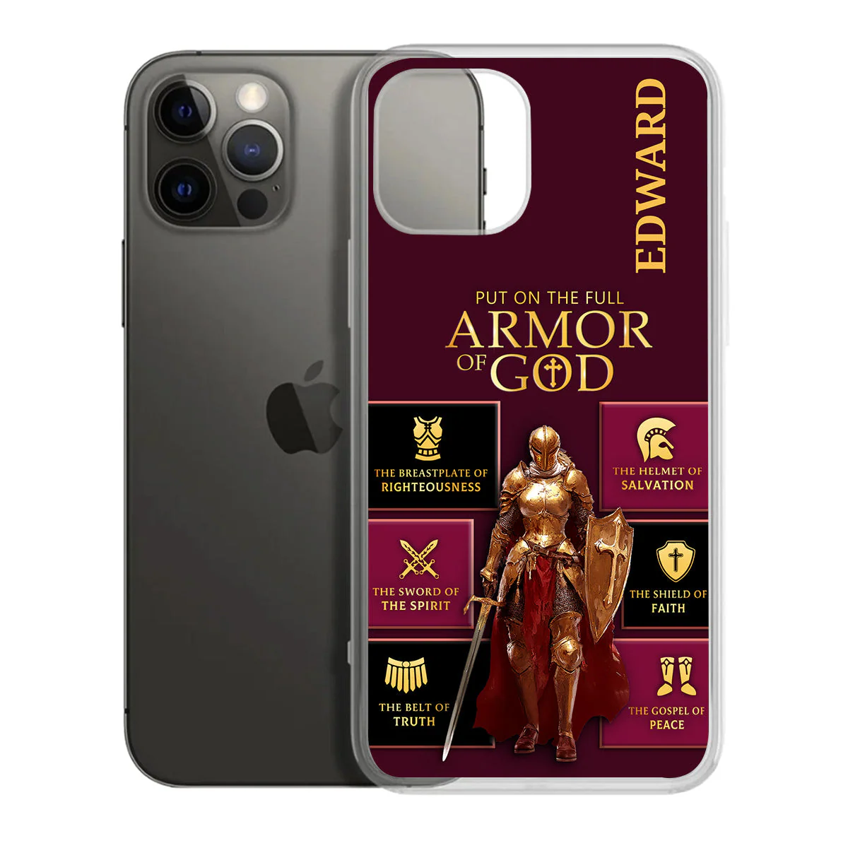 Put On The Full Armor Of God - Personalized Silicone Phone Case - Image 7