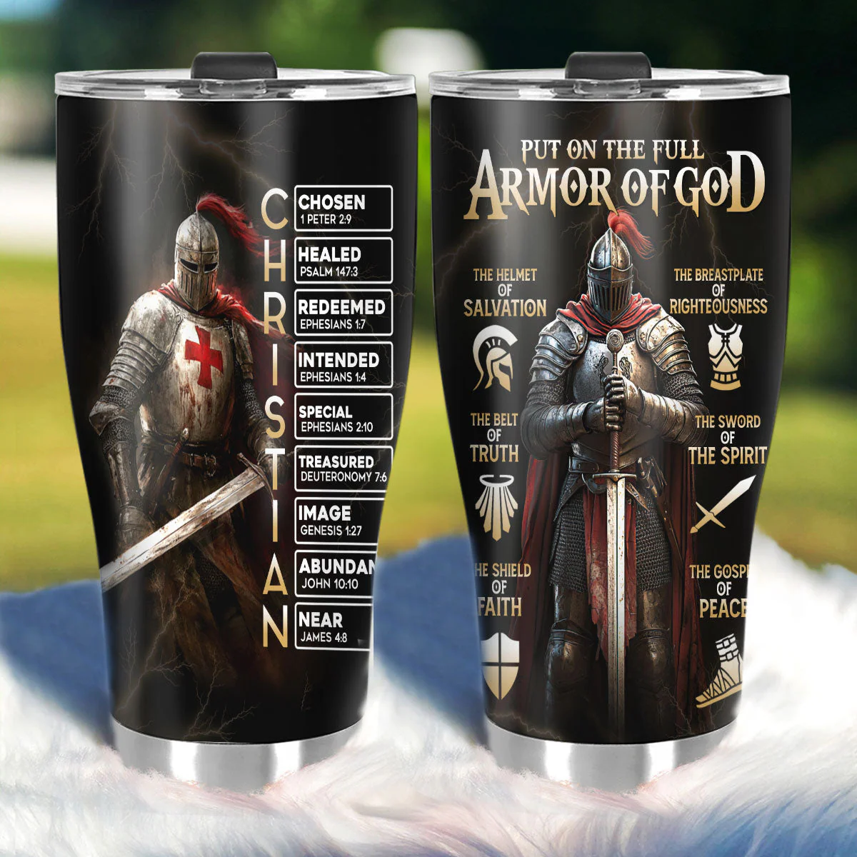 Put On The Full Armor Of God - Personalized Stainless Steel Tumbler TD118 - Image 2