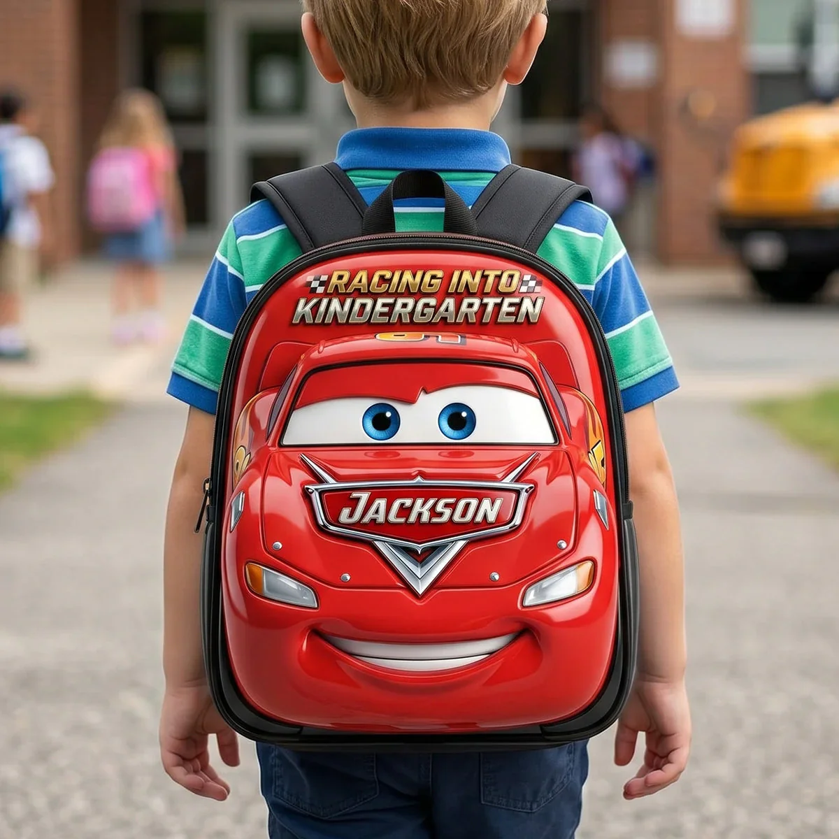 Racing Crew - Personalized Backpack - Back to School Gift For Kids - DSNY - Image 3