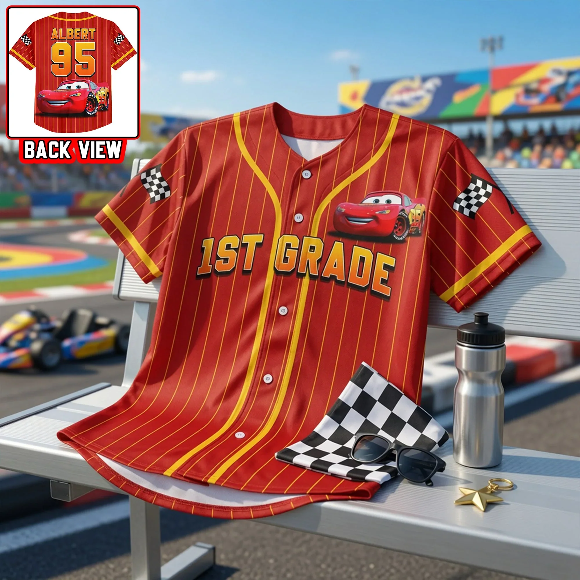 Racing Crew - Personalized Baseball Jersey – Gifts For Kids, Car Lovers - DSNY