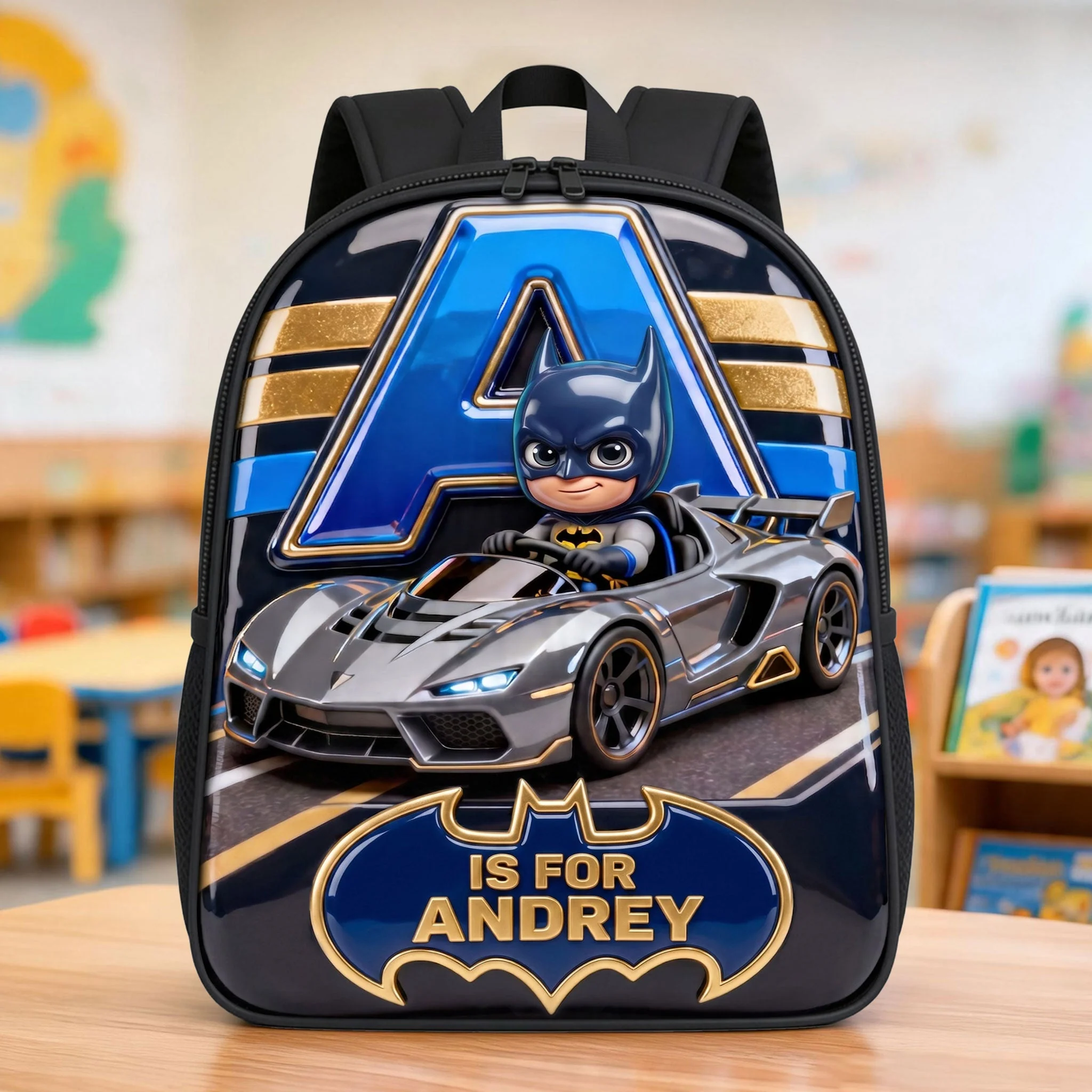 Racing Initial Letter - Personalized Backpack - Back To School Gift - DCCo