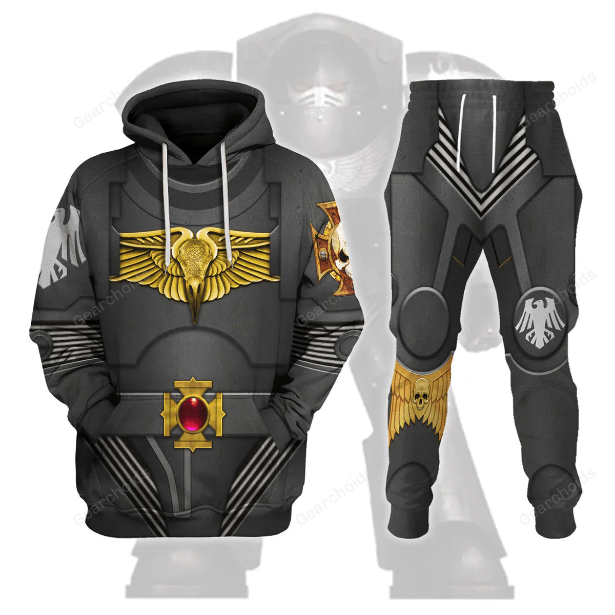 Raven Guard Indomitus Pattern Terminator Armor - Costume Cosplay Hoodie Sweatshirt Sweatpants CSWRH127