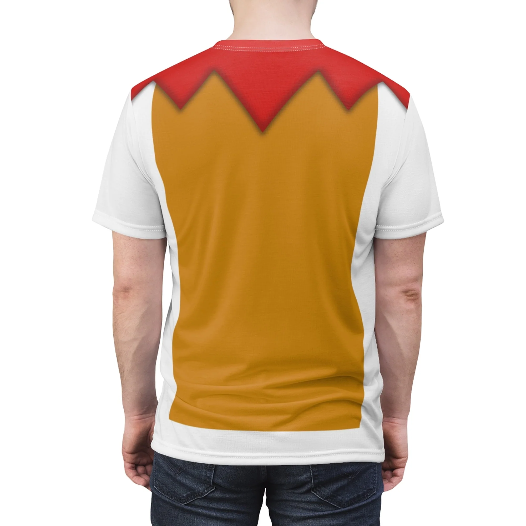 Red Ace Diamond Alice In Wonderland Costume T-Shirt For Men - Image 2