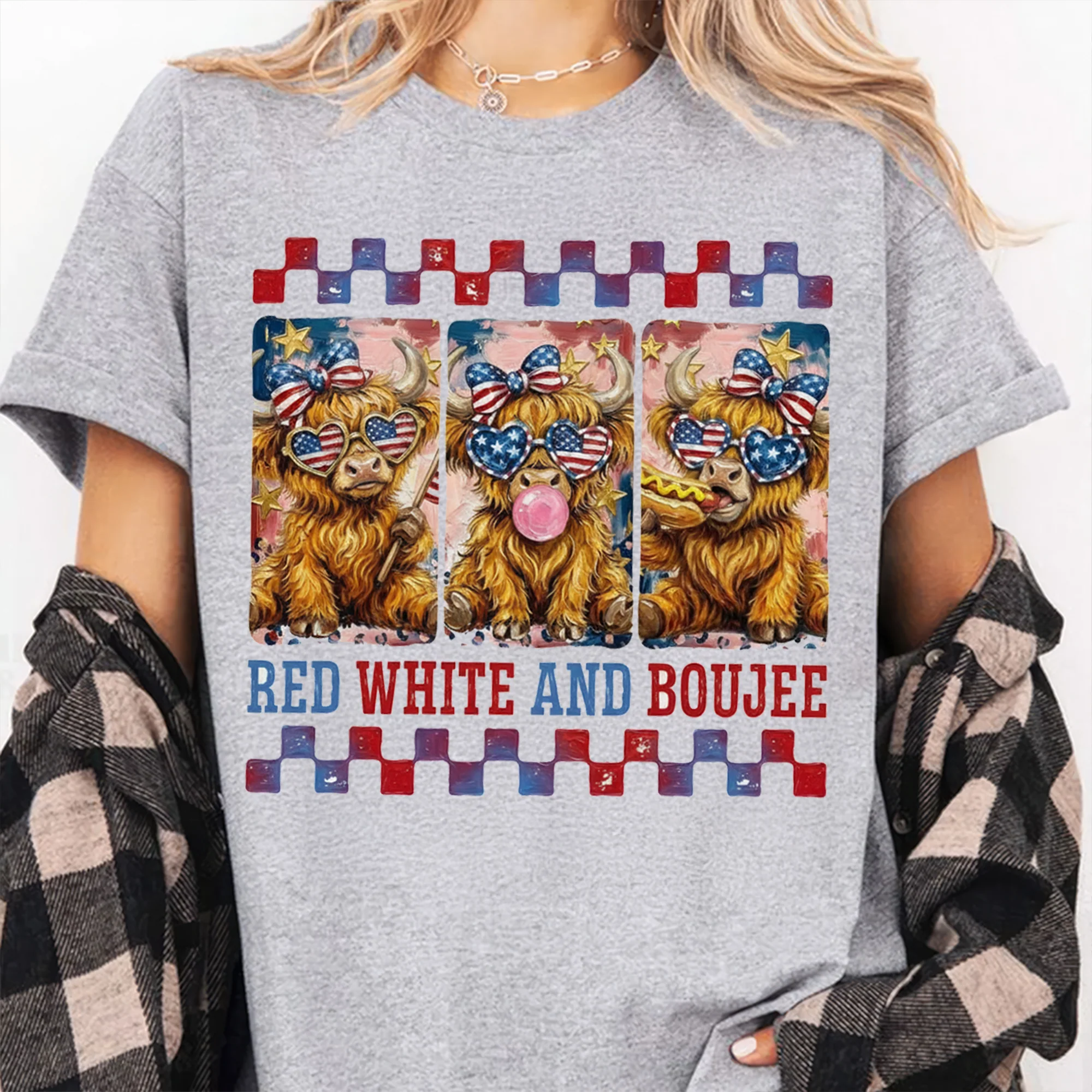 Red White And Boujee - Personalized Shirt - Gift For Patriotic - Image 3