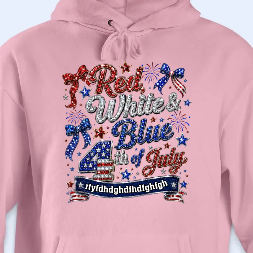 Red White Blue 4th Of July Family Stars And Fireworks - Personalized Shirt - Gift For Patriotic Family - Image 19