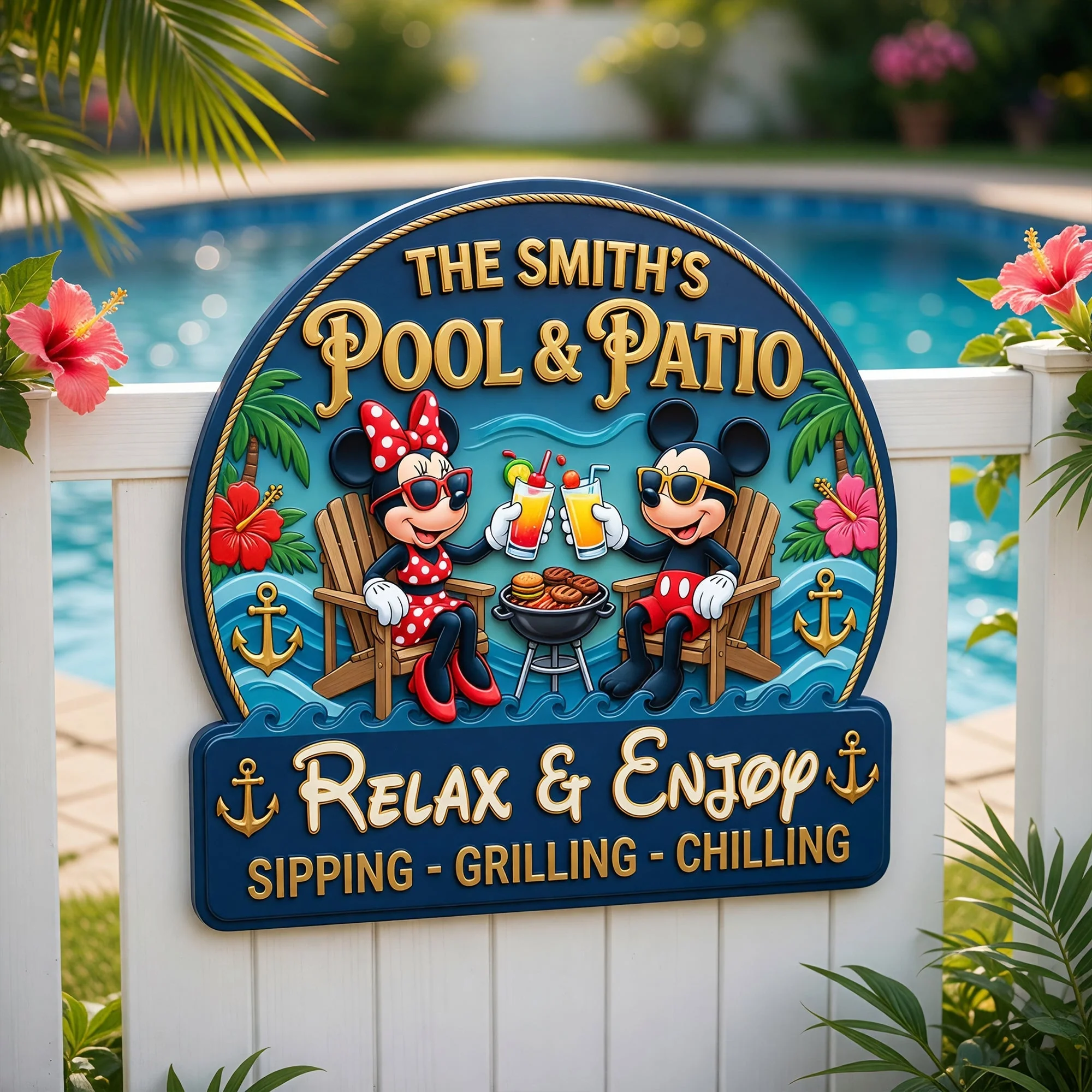 Relax & Enjoy Summer Vacation - Personalized Custom Shaped Metal Sign - Gift For Movie Fans - MkMo - Image 3