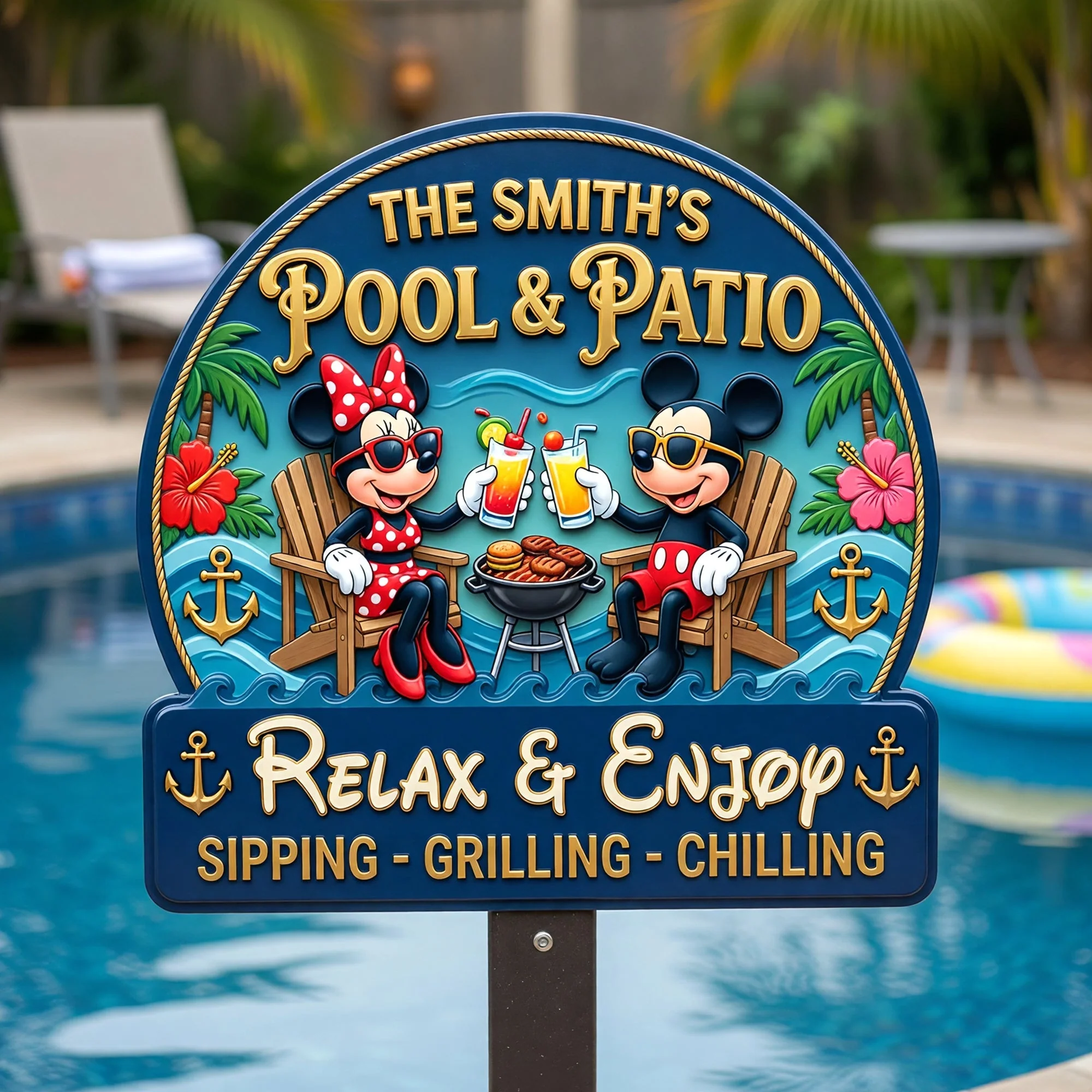 Relax & Enjoy Summer Vacation - Personalized Custom Shaped Metal Sign - Gift For Movie Fans - MkMo - Image 4