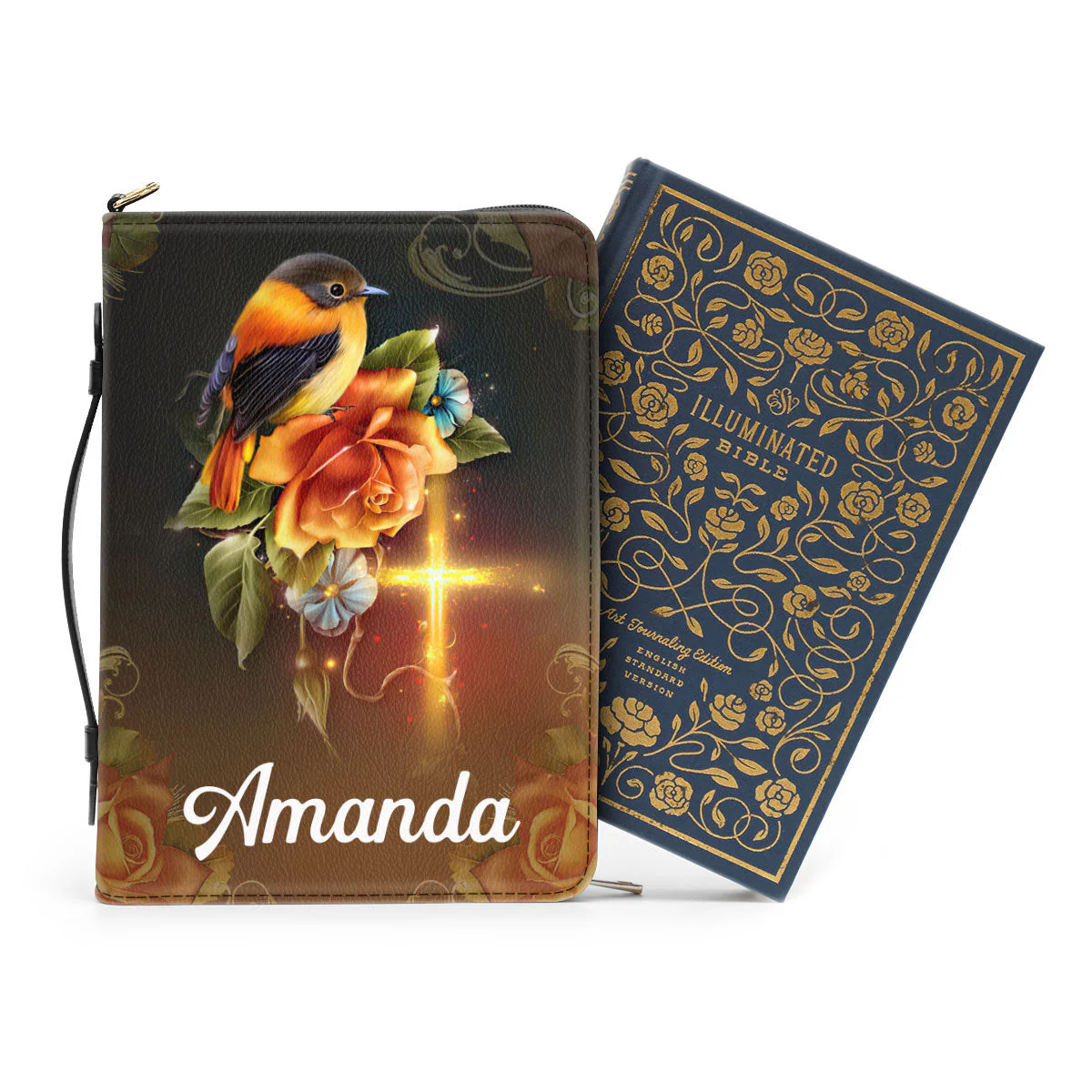Roses And Bird Prayer Is The Key To Heaven - Beautiful Personalized Bible Covers - AT4082419 - Image 3