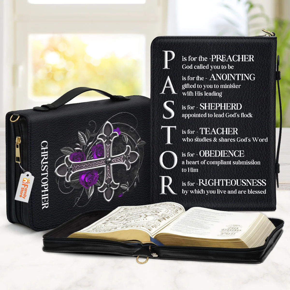 S Is For Shepherd Appointed To Lead God's Flock - Awesome Personalized Bible Covers - AT4082431 - Image 2