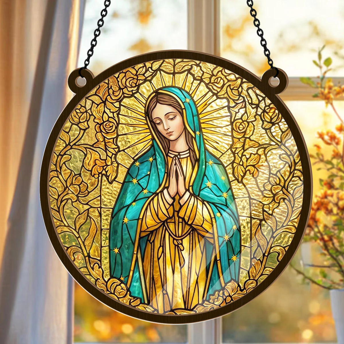 Sacred Virgin Mary - Window Hanging Suncatcher - Gift For Her - Image 5