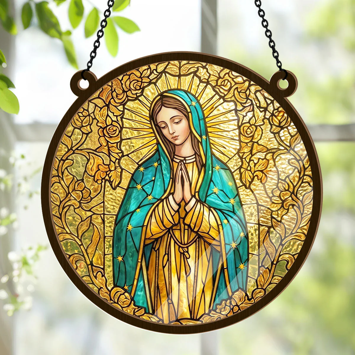 Sacred Virgin Mary - Window Hanging Suncatcher - Gift For Her - Image 6