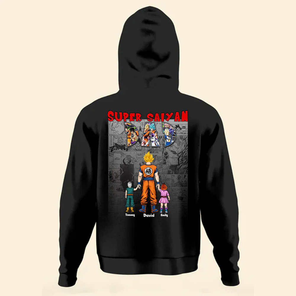 DrBa Saiyan Dad And The Whole Story Behind - Gift For Father's Day - Personalized TShirt - Image 3