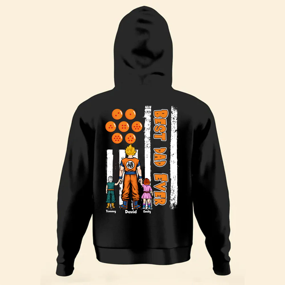 Saiyan Dad You're The Best Dad Ever DrBa - Gift For Father's Day - Personalized TShirt CL03 - Image 3
