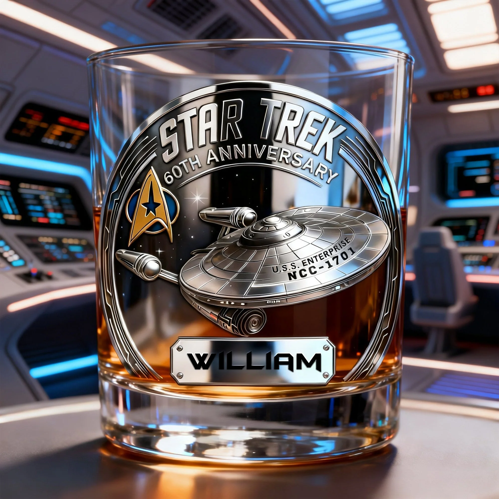 SaTr Celebrate 60th Anniversary - Personalized Whiskey Glass - Anniversary Gift For Movie Fans - Image 2