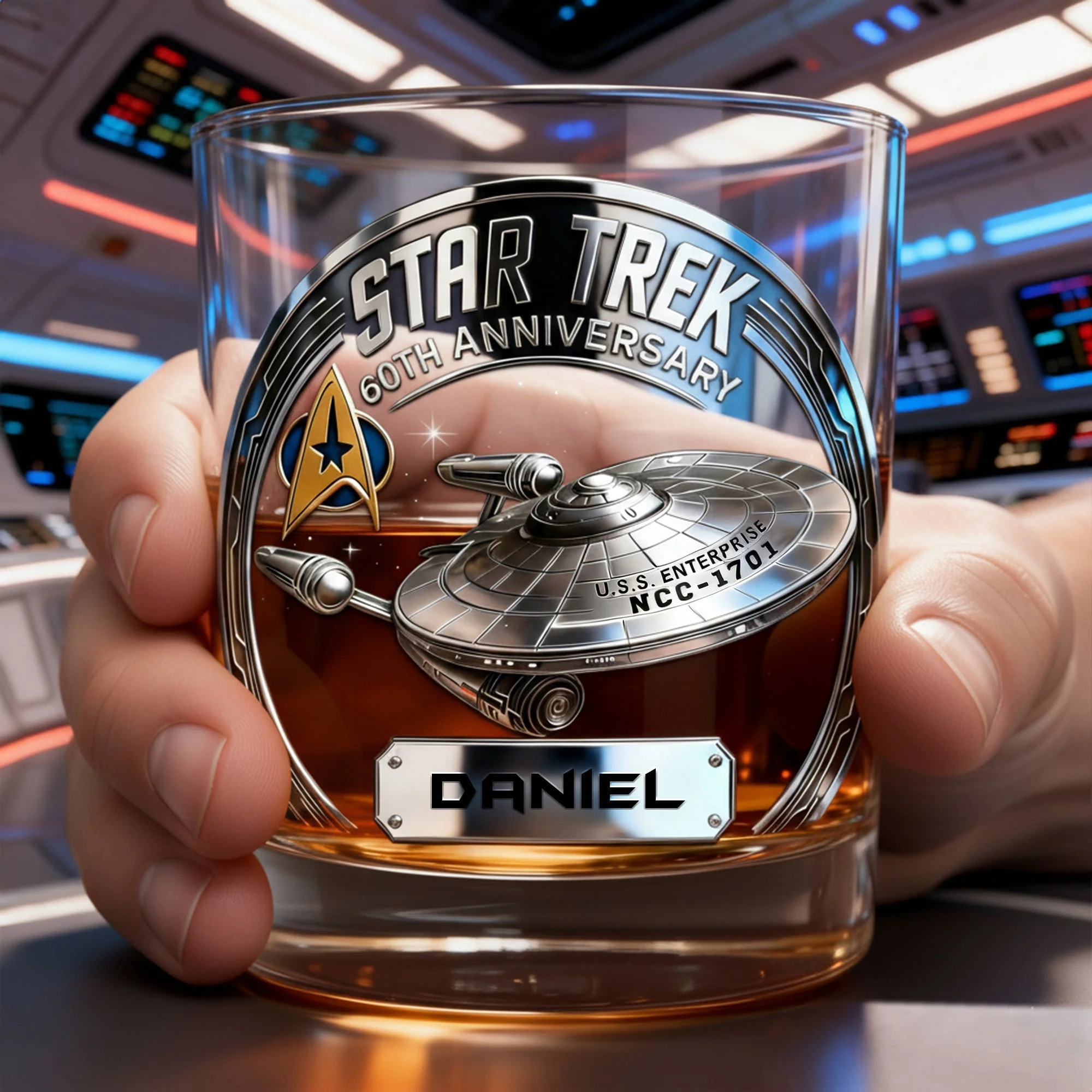 SaTr Celebrate 60th Anniversary - Personalized Whiskey Glass - Anniversary Gift For Movie Fans - Image 3