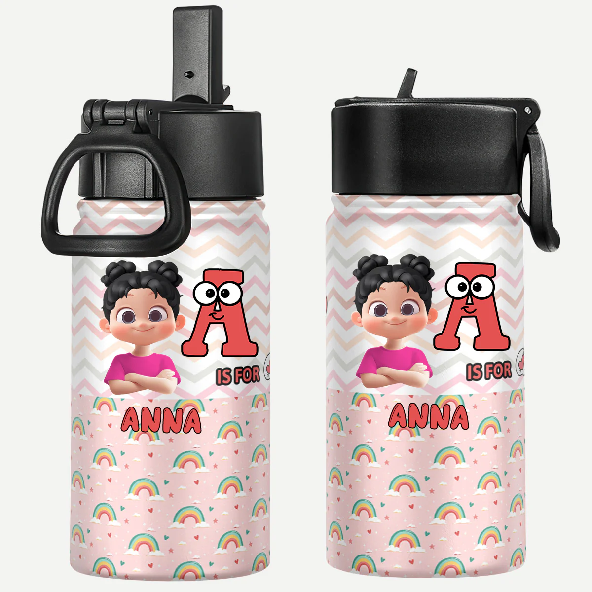 School Kid Name - Personalized Kid Water Bottle - Gift For Kids | GR29 TD118 - Image 3