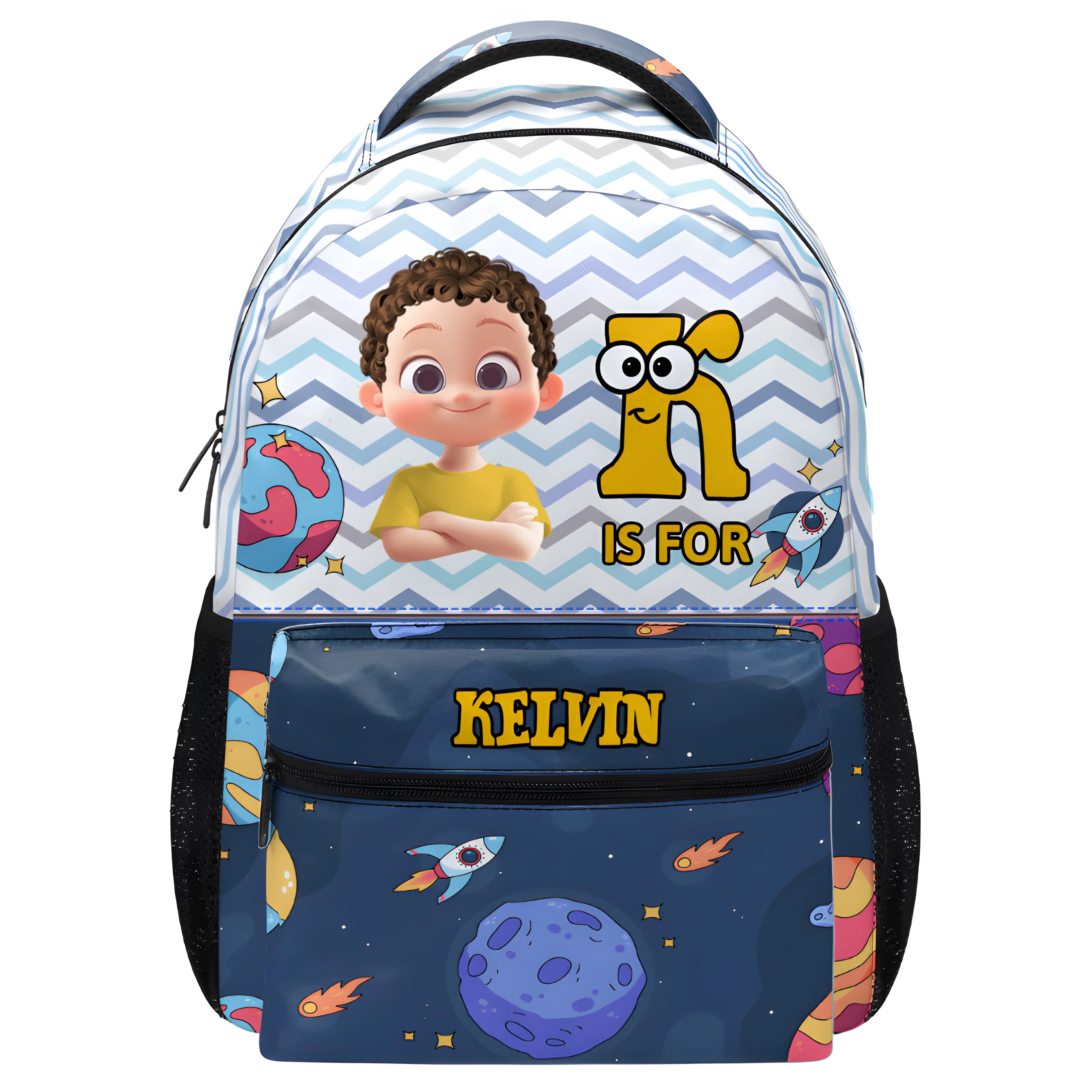 School Kid's Name - Personalized Canvas Backpack | GR29.01 PT - Image 7