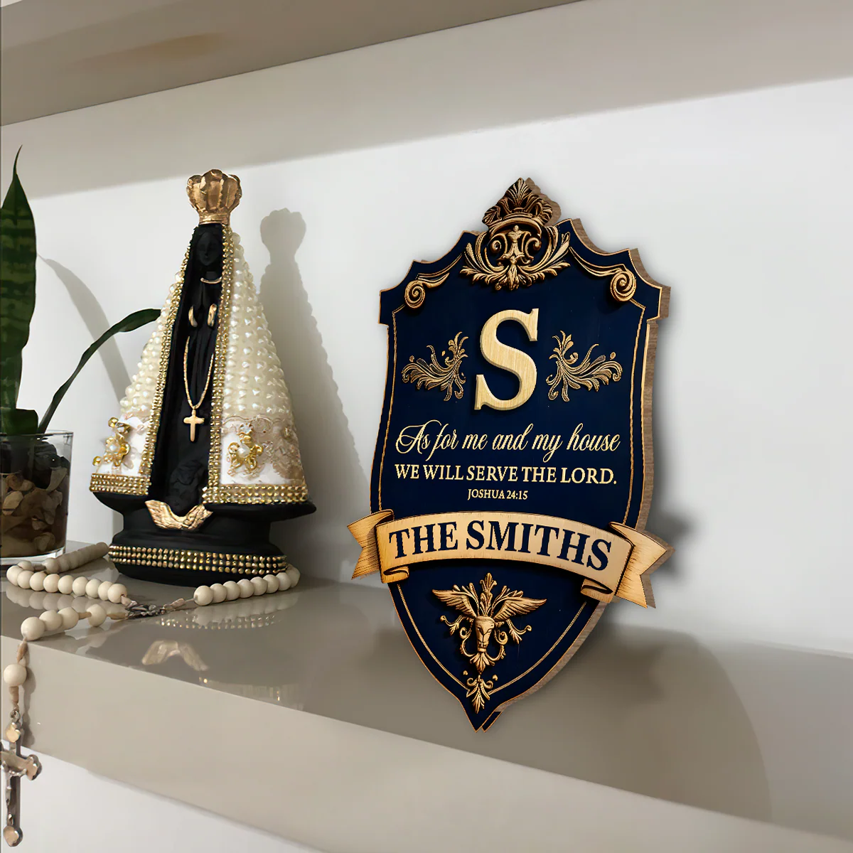 Serve The Lord - Personalized Wooden Door Sign TD118 - Image 2