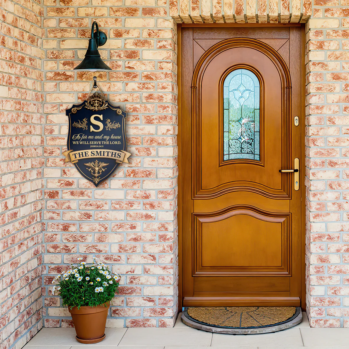 Serve The Lord - Personalized Wooden Door Sign TD118 - Image 3