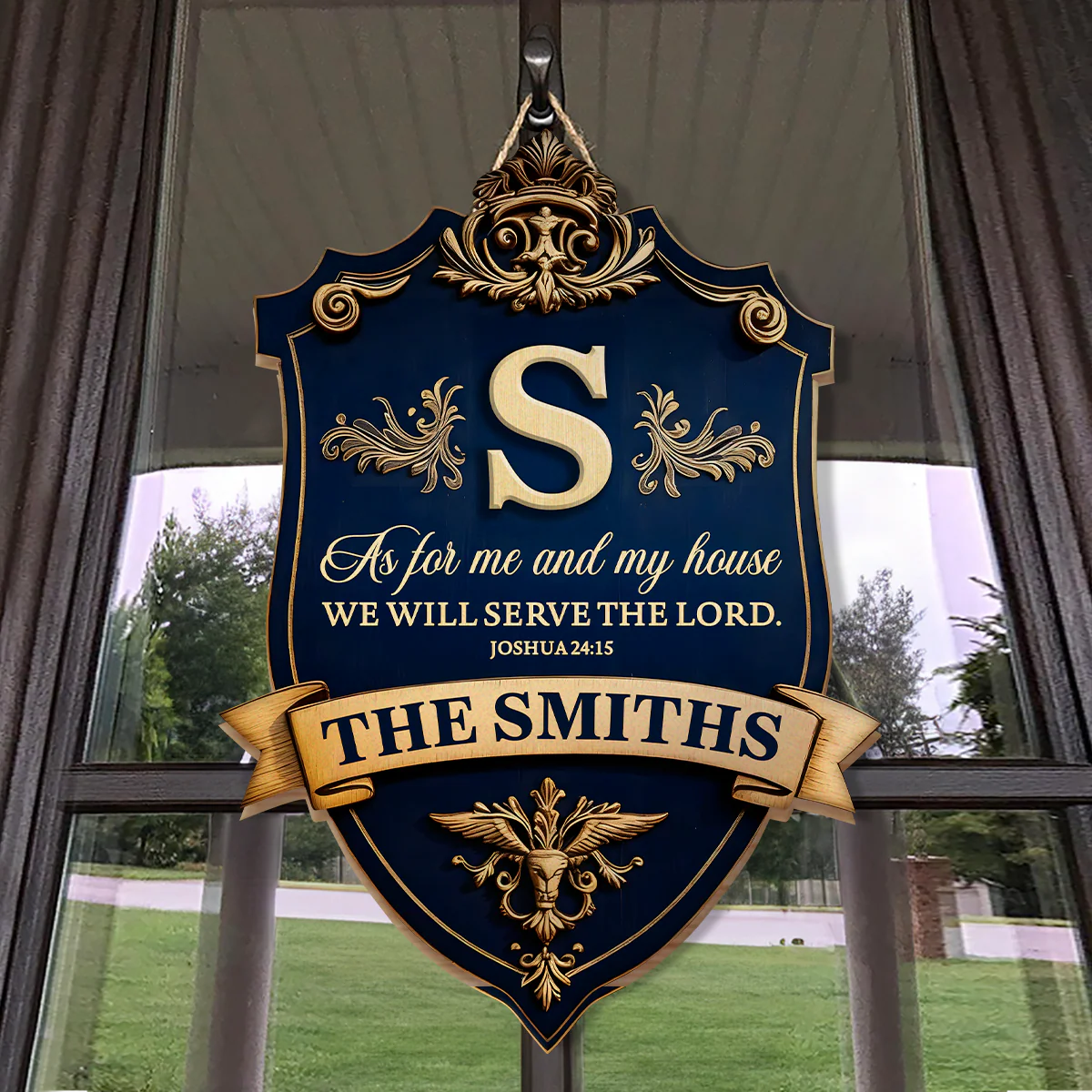 Serve The Lord - Personalized Wooden Door Sign TD118 - Image 5
