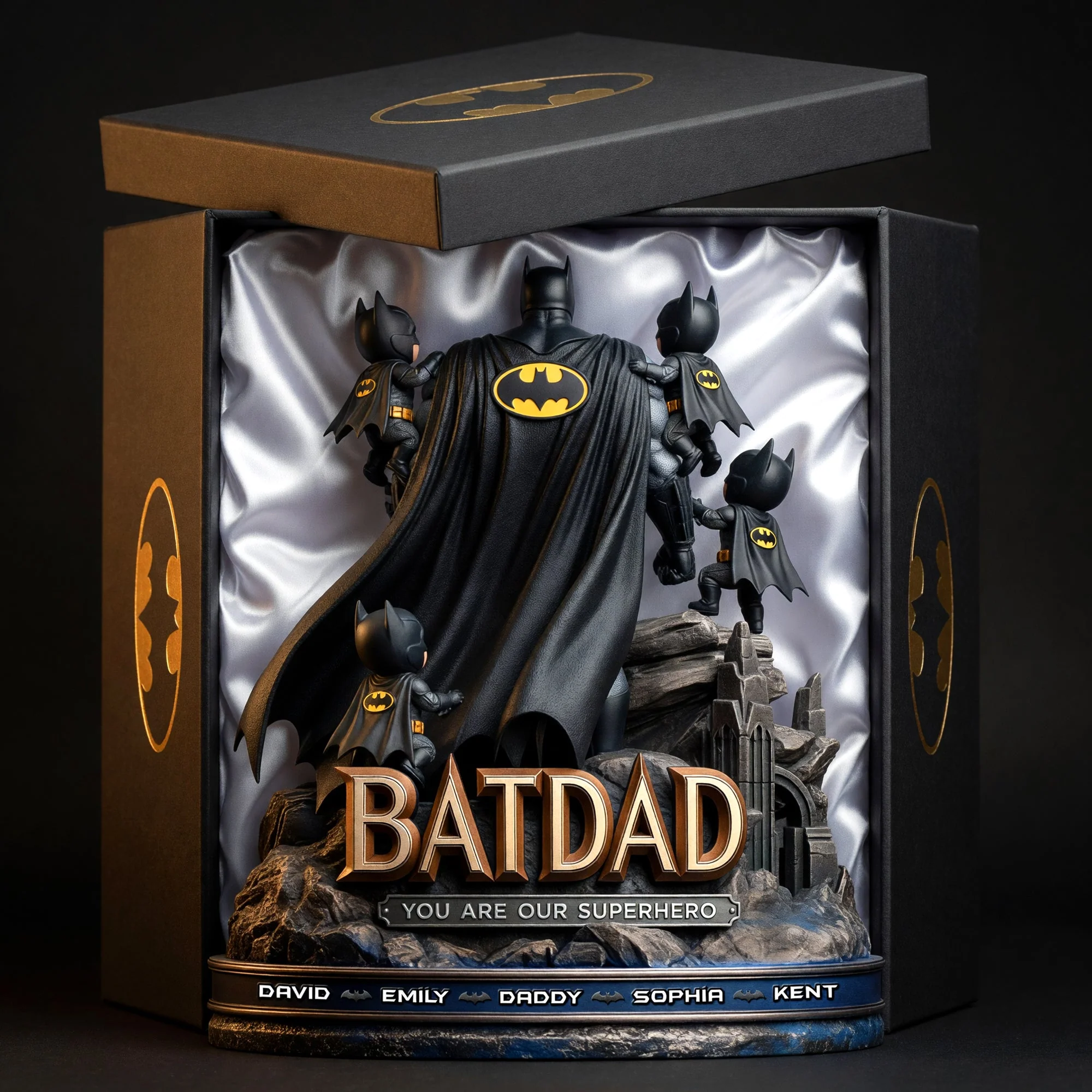 Shadow Dad You Are Super Hero - Personalized Acrylic Plaque - Gift For Dad - Image 3
