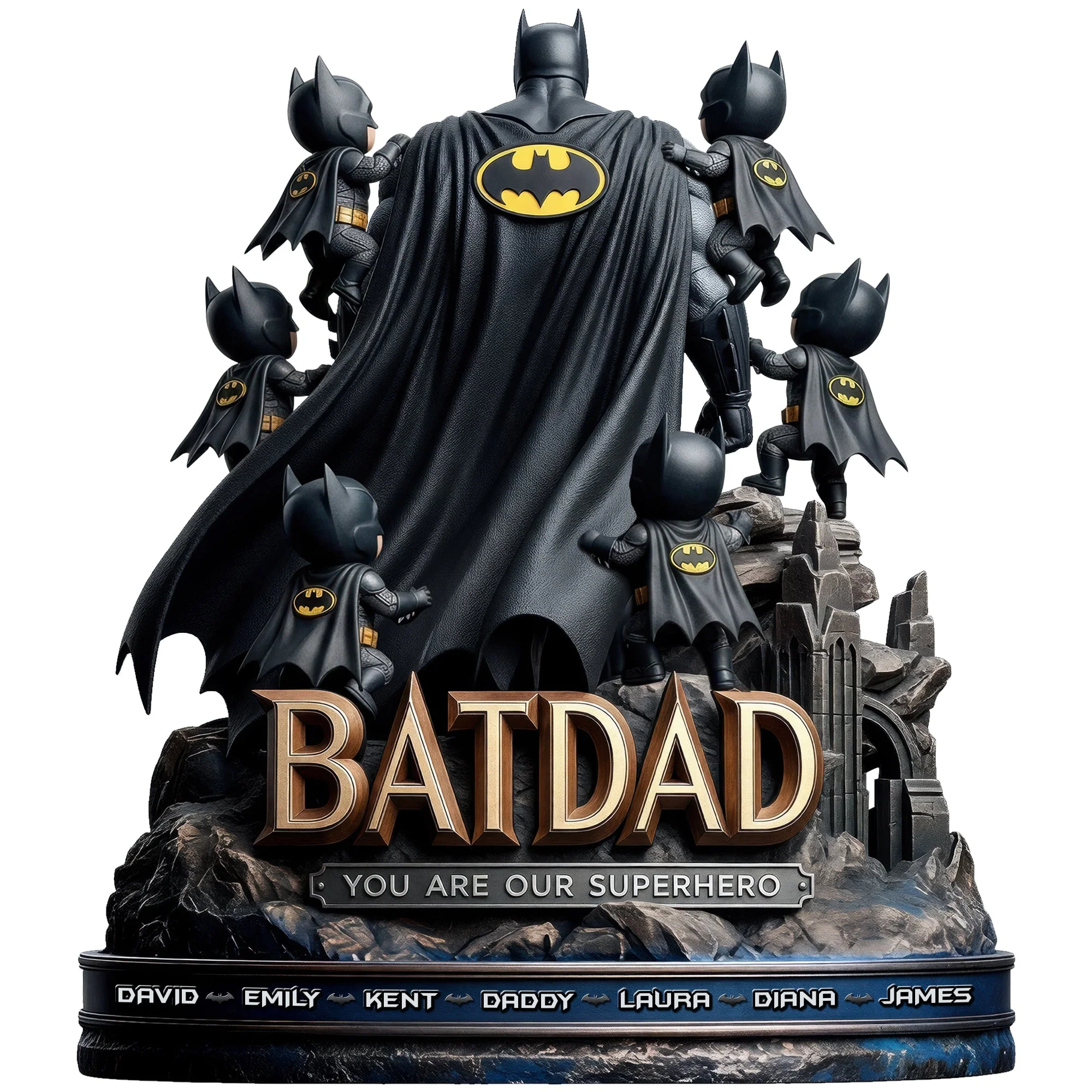 Shadow Dad You Are Super Hero - Personalized Acrylic Plaque - Gift For Dad - Image 4
