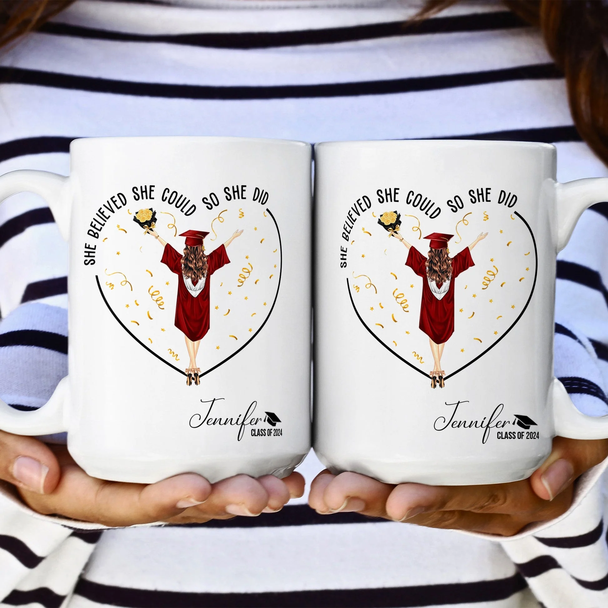 She Believed She Could So She Did - Personalized Mug - GR4 PT - Image 2