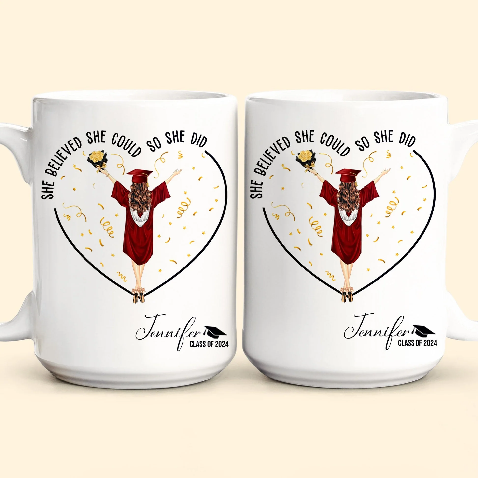 She Believed She Could So She Did - Personalized Mug - GR4 PT - Image 4