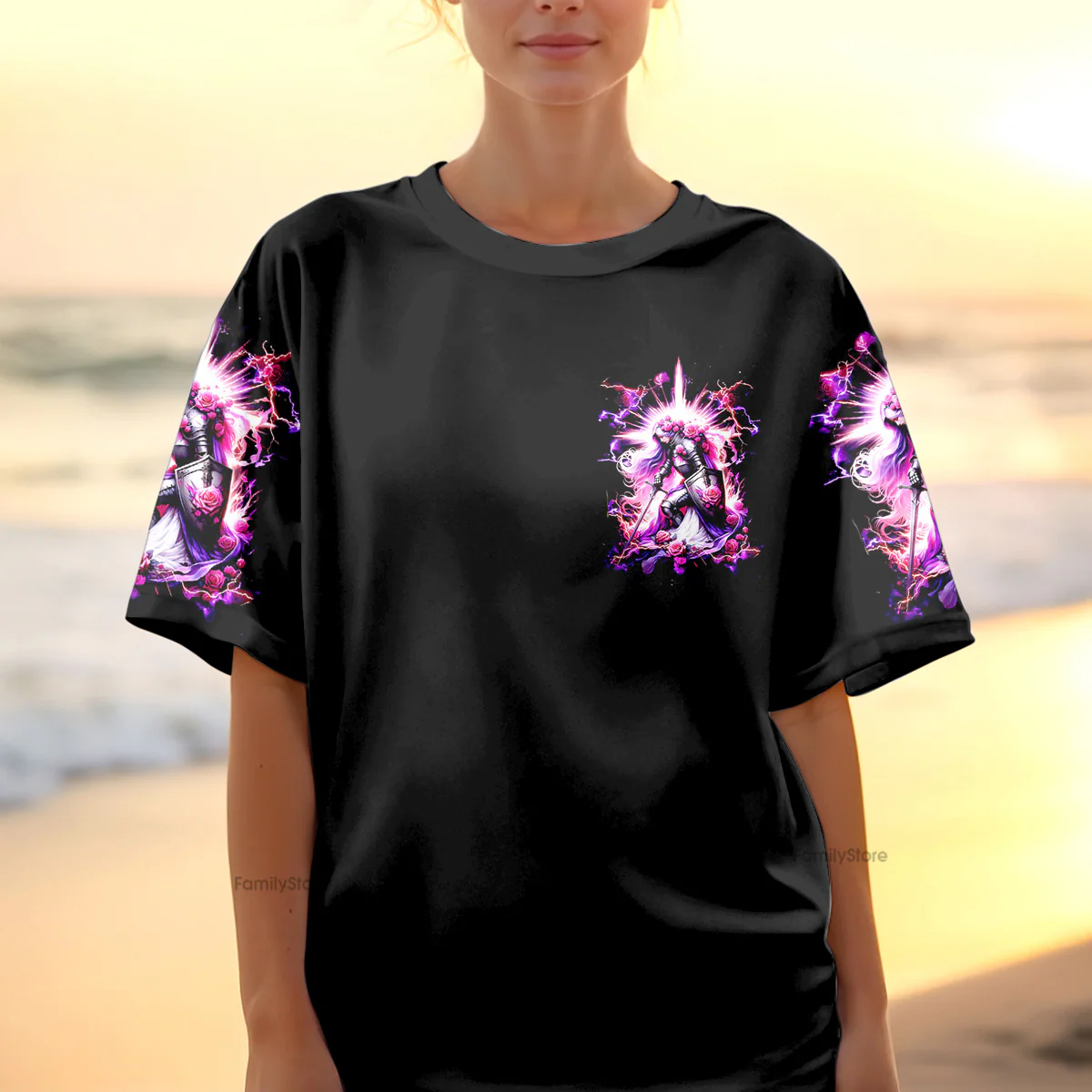 She Who Kneels Before God - Women's All Over Print Shirt - AT407010 - Image 3