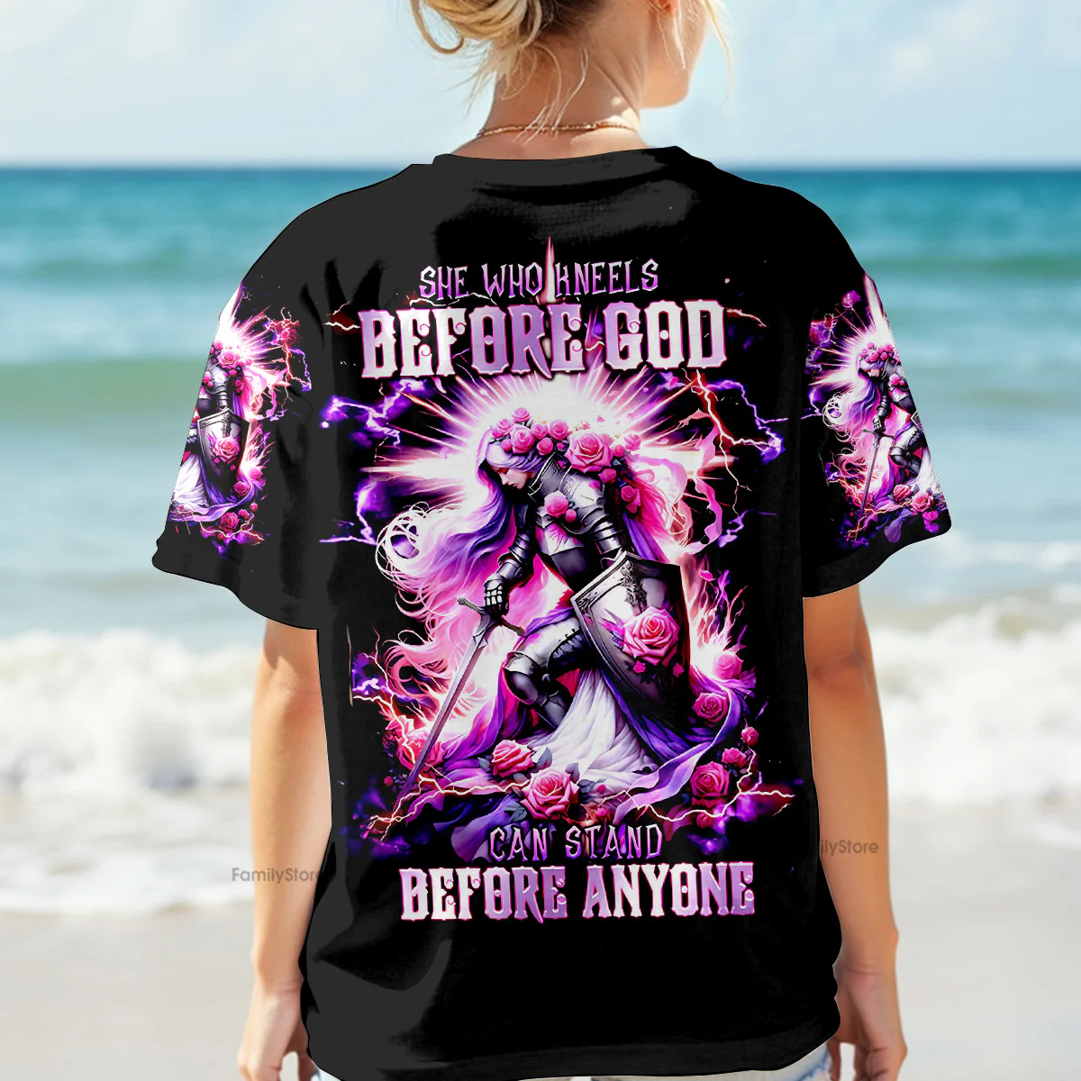 She Who Kneels Before God - Women's All Over Print Shirt - AT407010 - Image 4
