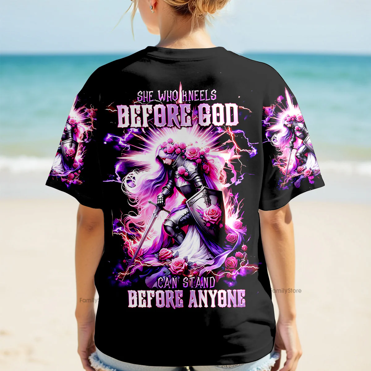 She Who Kneels Before God - Women's All Over Print Shirt - AT407010 - Image 5