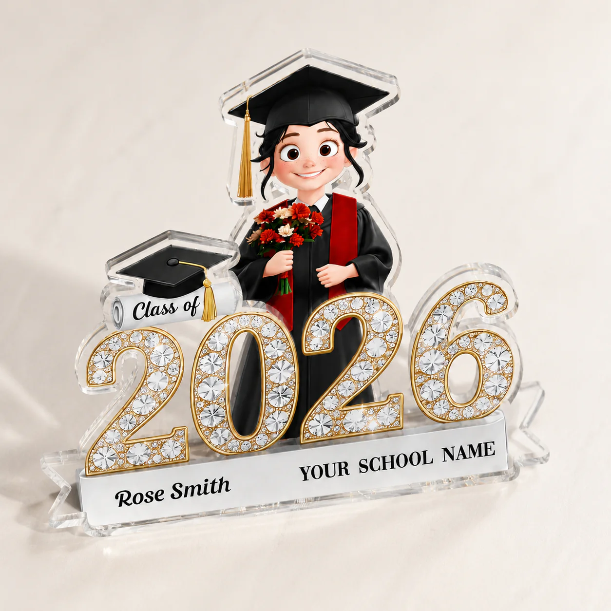 Shining Effect Class Of Graduation Senior - Personalized Acrylic Block Plaque - Gift For Graduation Day, Graduation Gift, Keepsake - Image 8