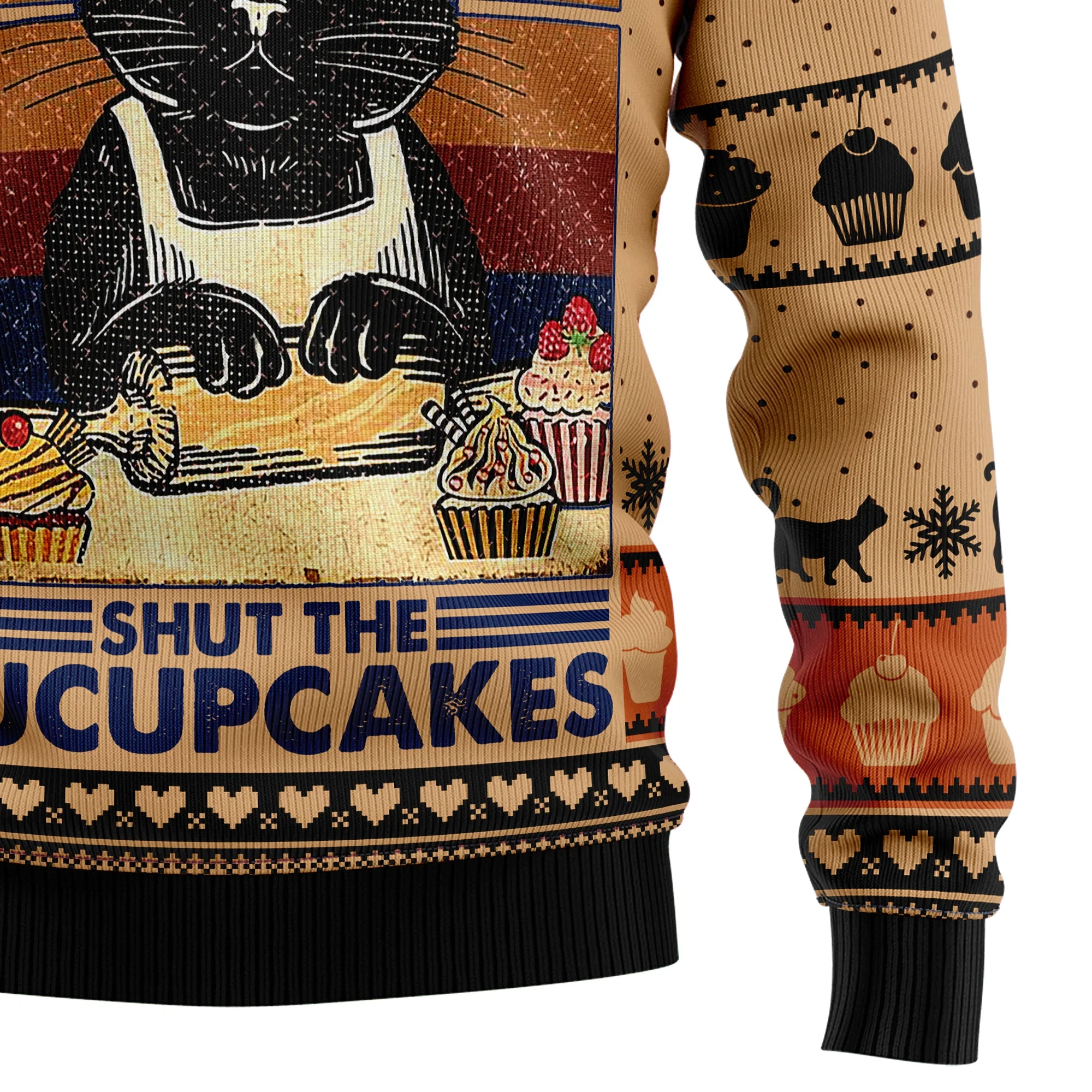 Shut The Fucupcakes - Funny Ugly Christmas Sweater - Image 4