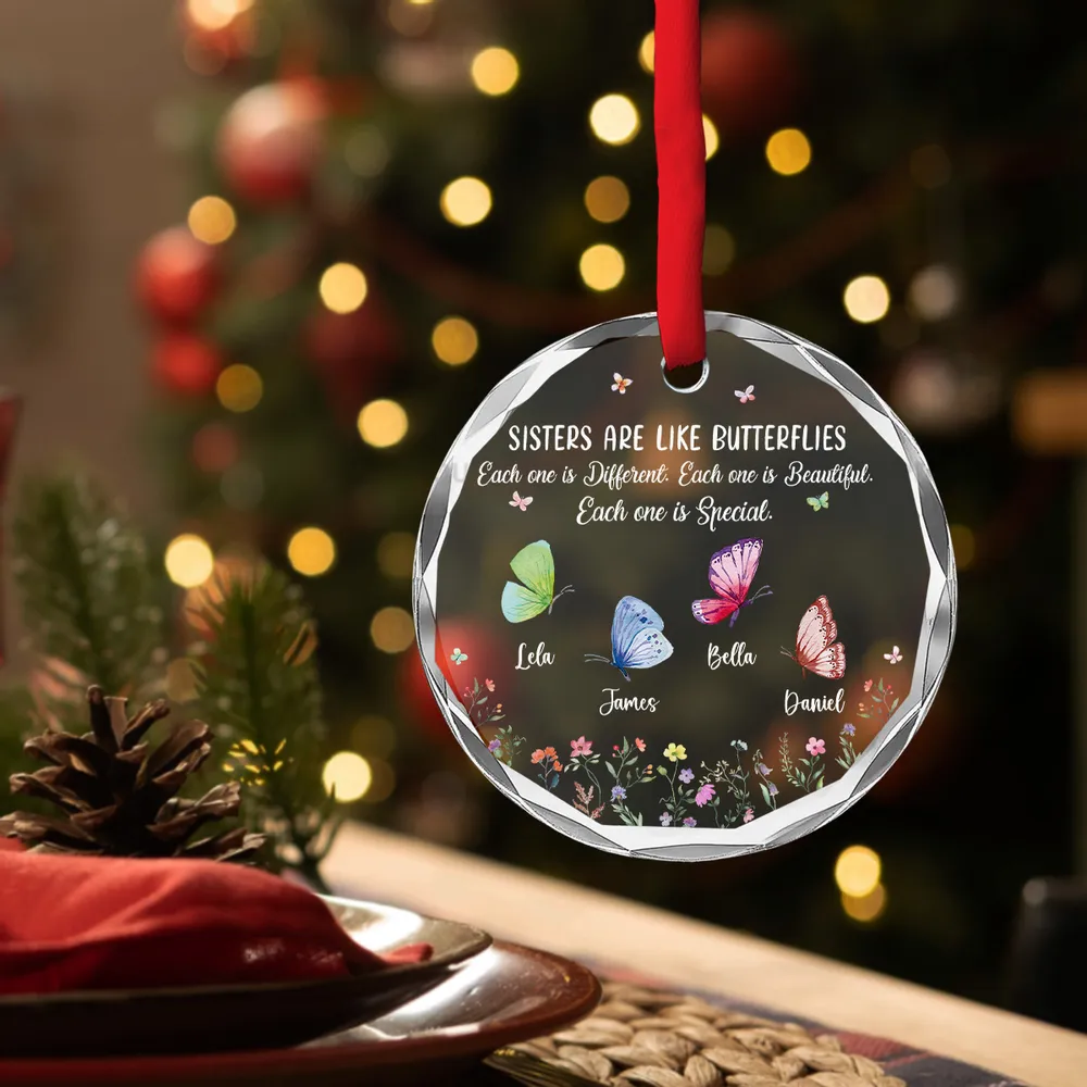Sister Are The Gardeners Of Our Souls - Personalized Glass Ornament - Gift For Sisters - NA94 - Image 3